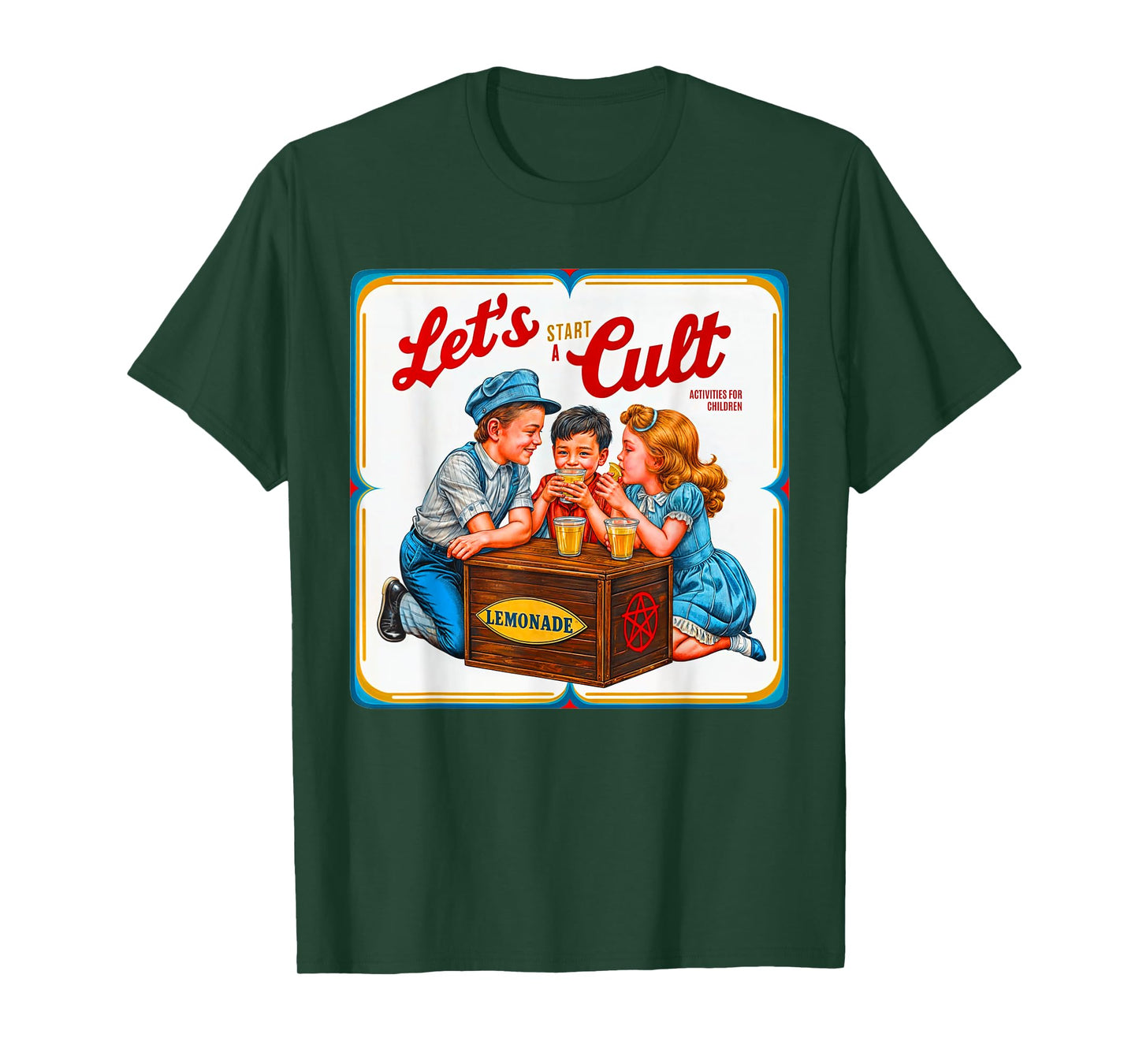 Let's Start A Cult Ironic Funny Vintage Horror T-Shirt
