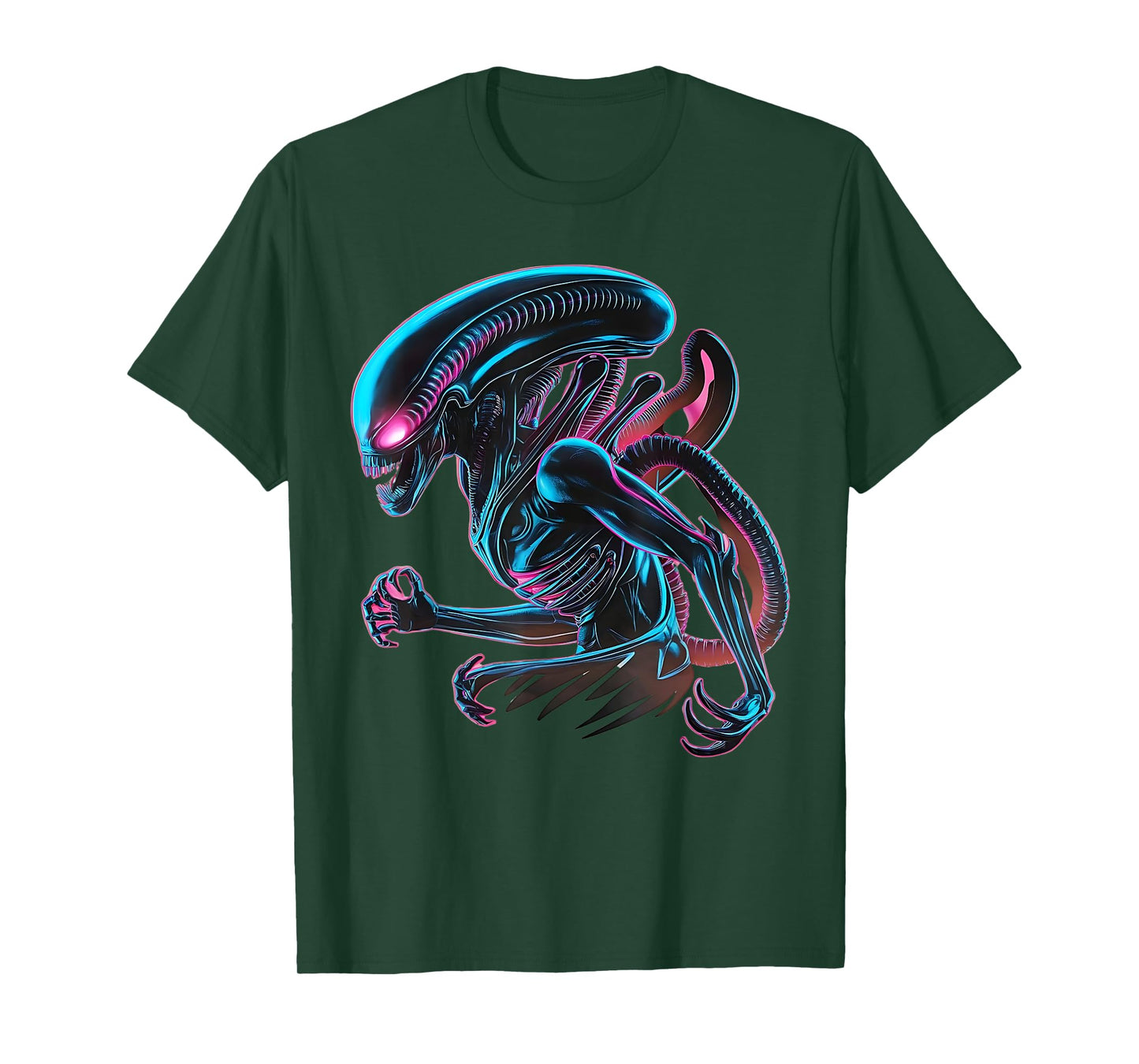 Illustrated poster with Alien Xenomorph Alien 45th Anniversa T-Shirt