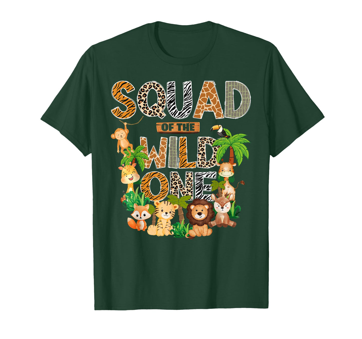 Squad Of The Wild One Safari Jungle 1St Birthday Party T-Shirt