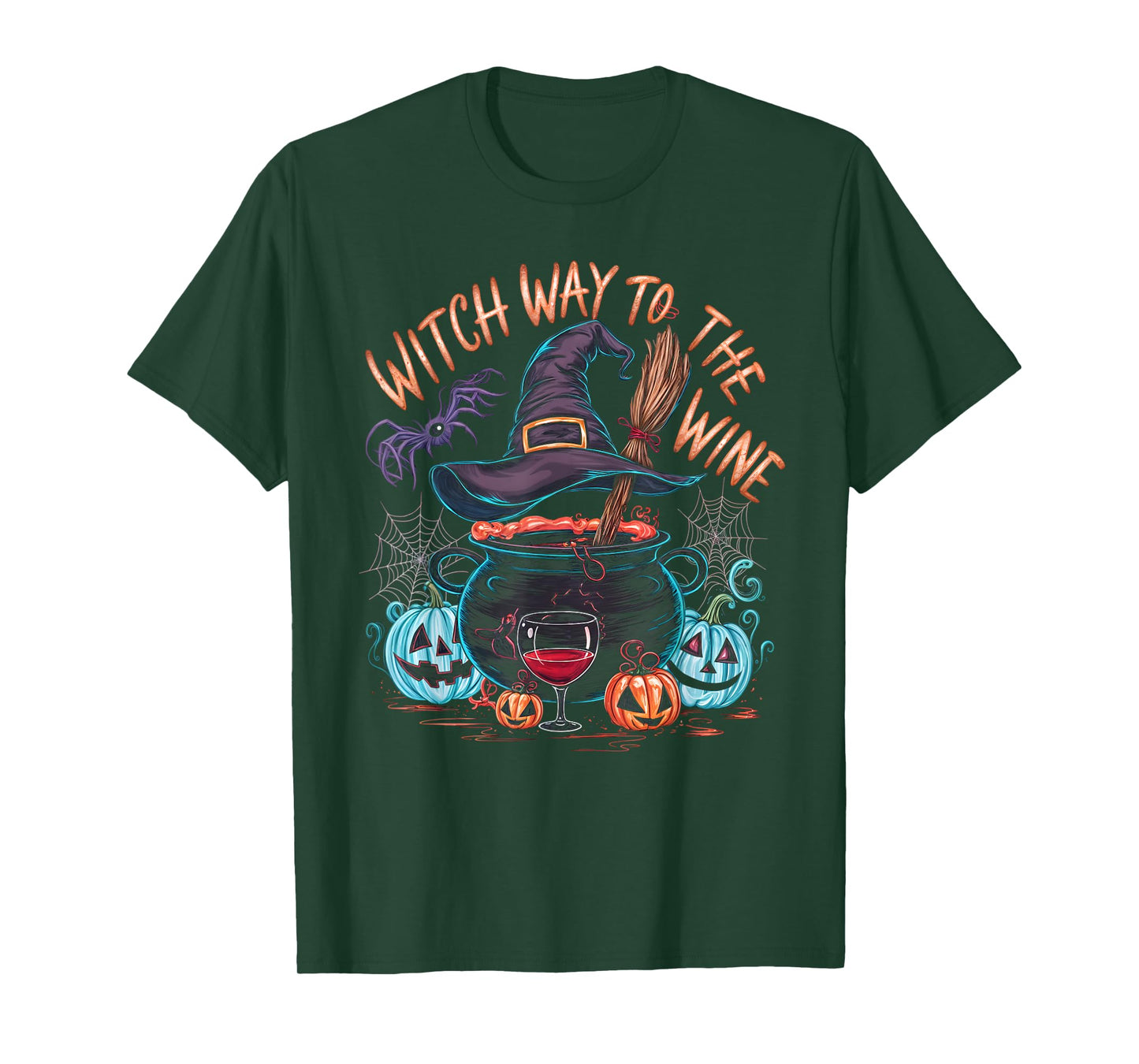Witch Way To The Wine Funny Halloween Wine Lovers T-Shirt