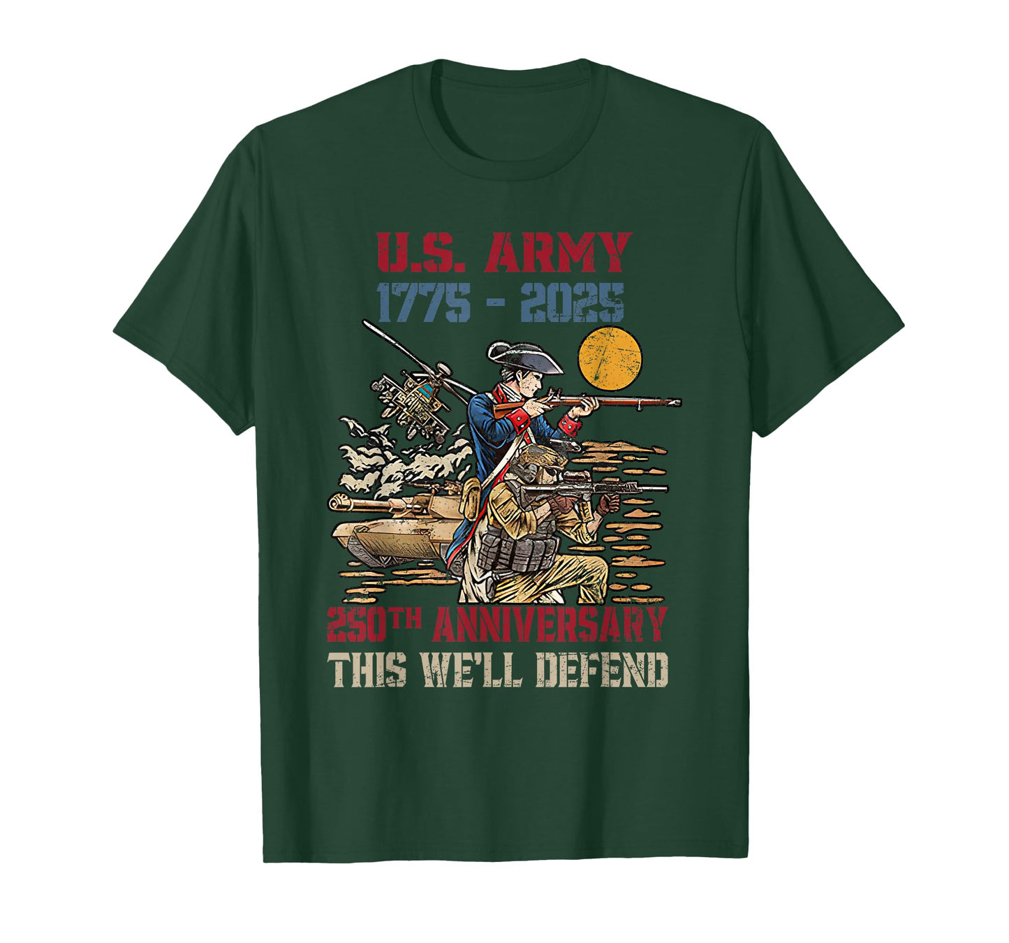United States Army 1775-2025 250th anniversary we defend T-Shirt
