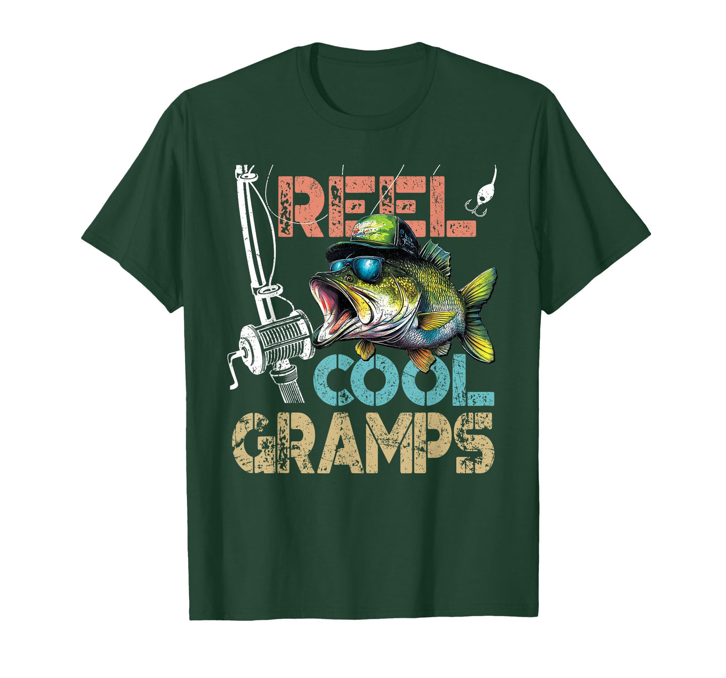 Reel Cool Gramps The Fishing Legend Pap Father's Day T-Shirt