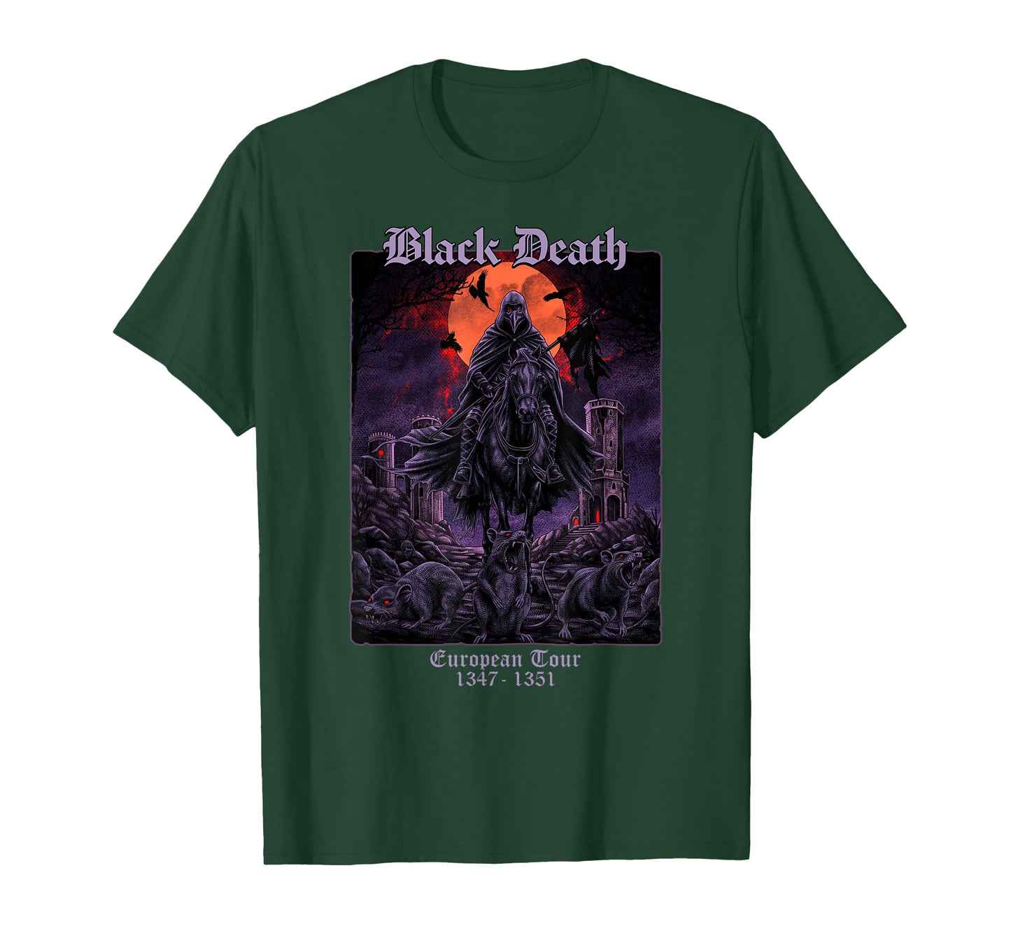 Black Death European Tour Medieval History T-Shirt