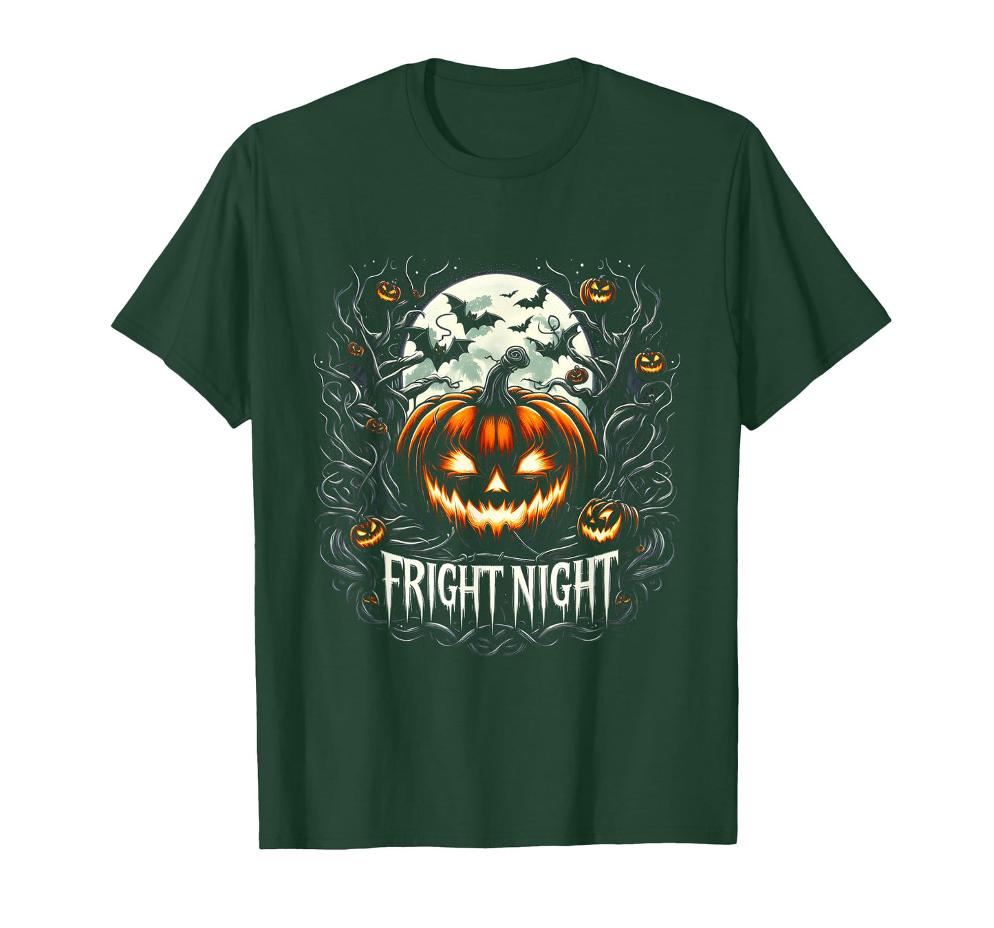 Halloween Pumpkin Jack O Lantern Face Fright Night T-Shirt