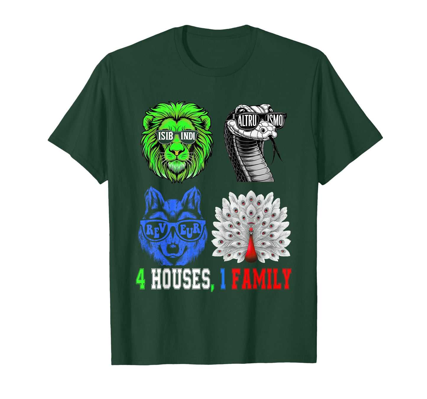 AMISTAD, ISIBINDI, ALTRUISMO, REVEUR 4 Houses 1 Family T-Shirt