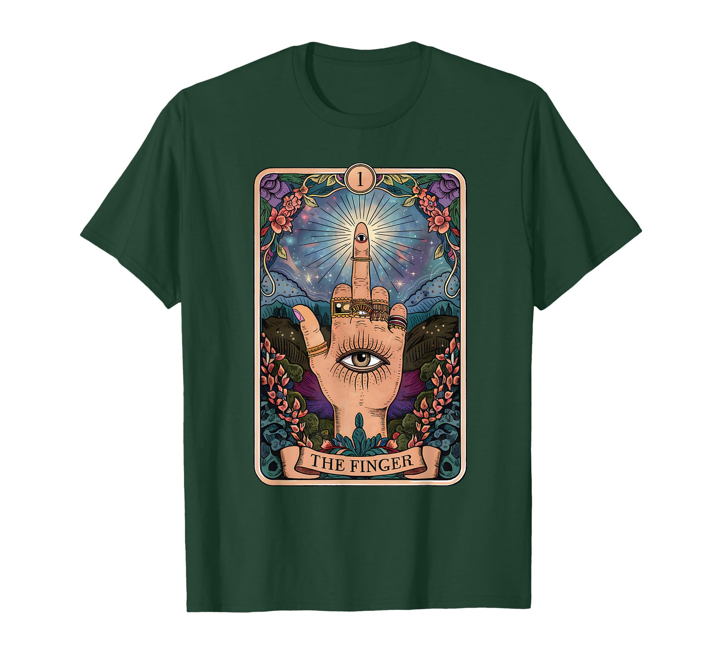The Finger Funny Tarot Card Sassy Witchy Sarcastic Humor T-Shirt