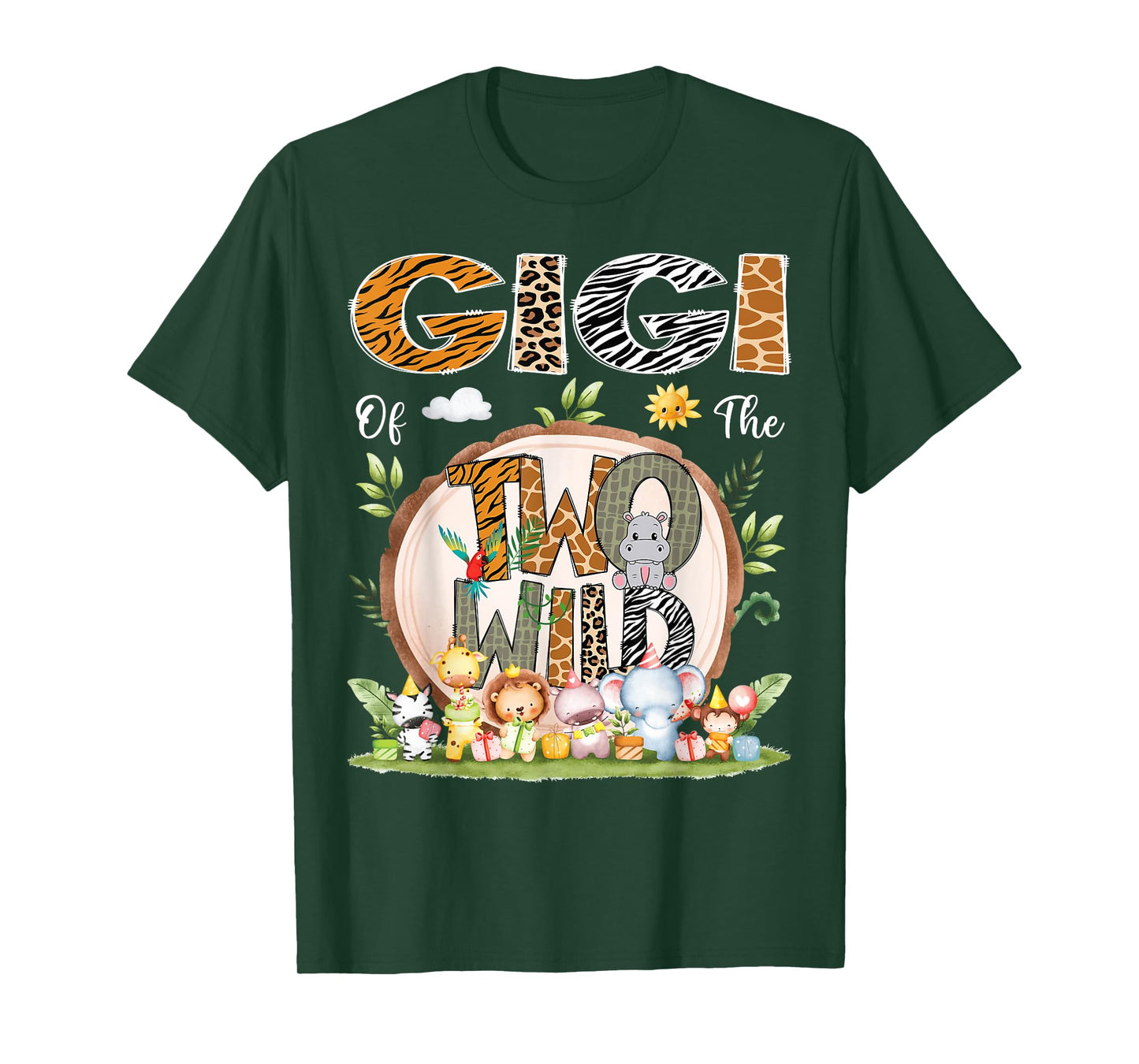 Gigi Of The Two Wild Animal Safari 2Nd Birthday Party T-Shirt