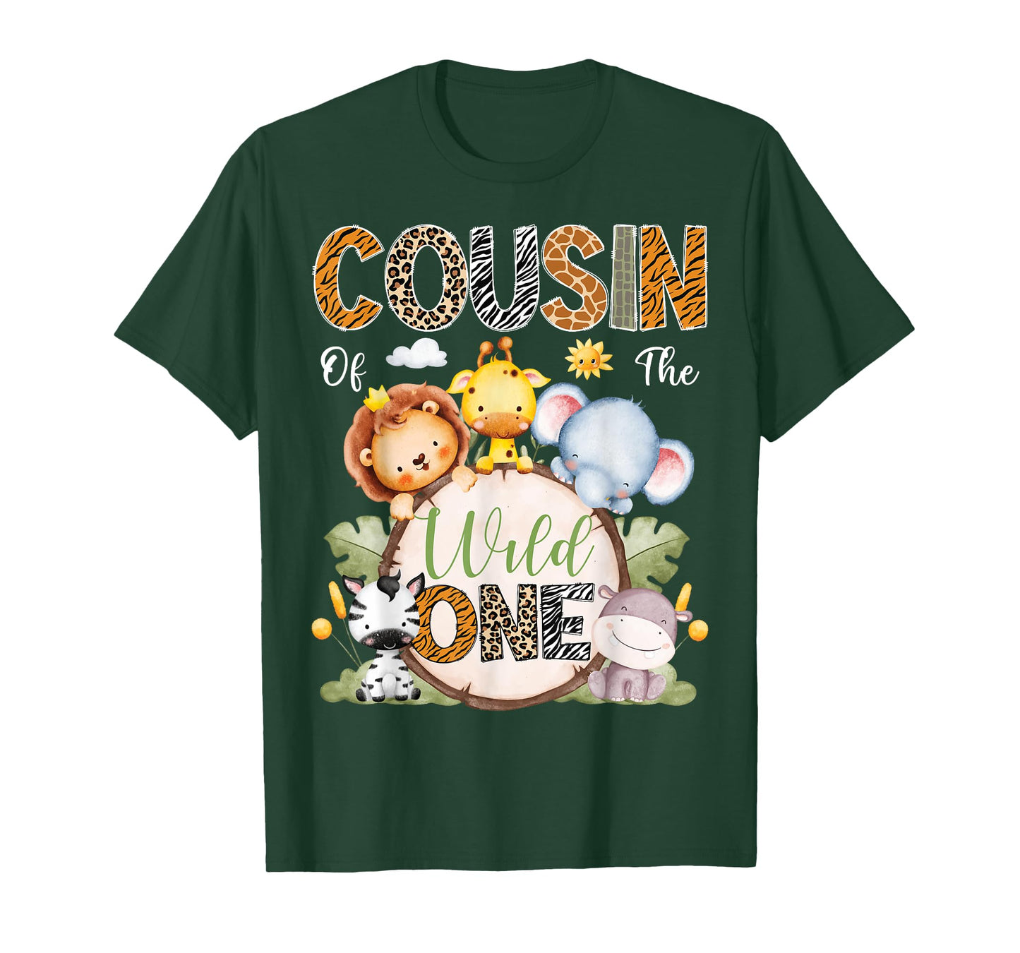 Cousin Of The Wild One 1St Birthday Boy Safari Jungle T-Shirt