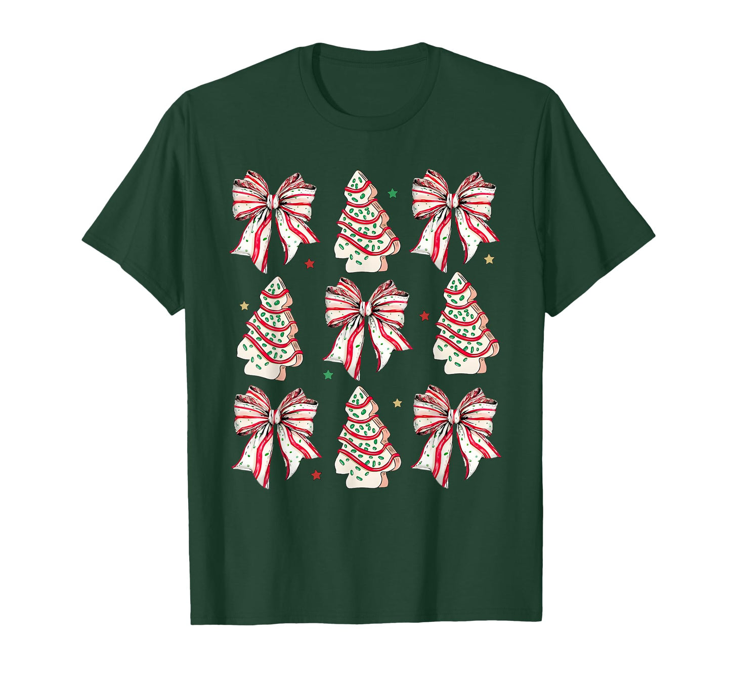 Coquette Bow Christmas Debbie Becky Jen Cake Lovers Girls T-Shirt