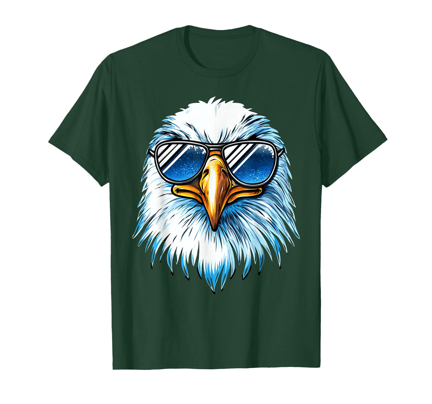 Bald Eagle In Sunglasses Men Women Kids Funny Eagle T-Shirt