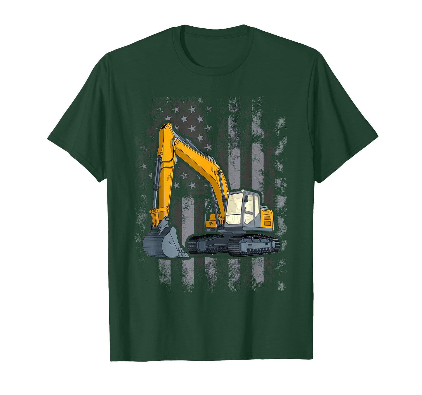 Heavy Equipment Operator Design On Back Of Clothing T-Shirt