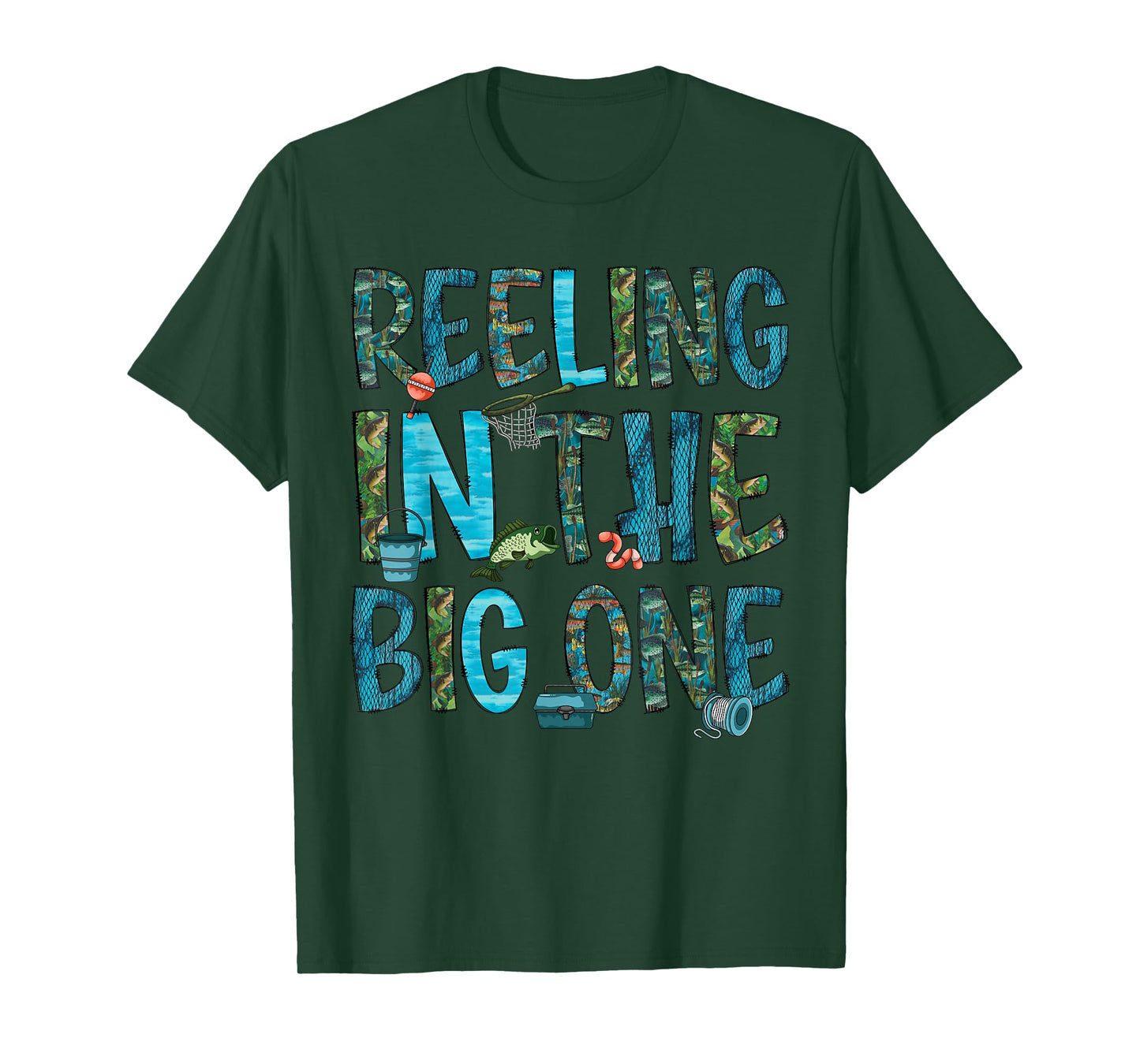 Reeling In The Big One 1st Birthday Party Fishing Boy Girl T-Shirt