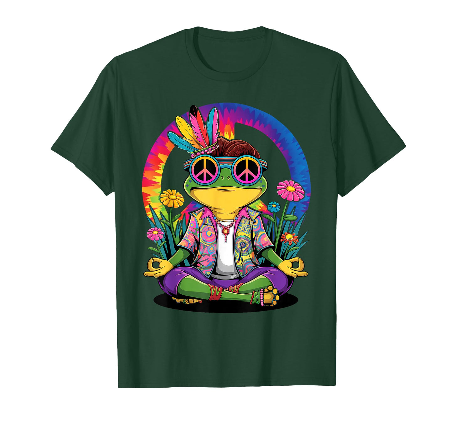 Frog Peace Sign Hippie Frog T-Shirt
