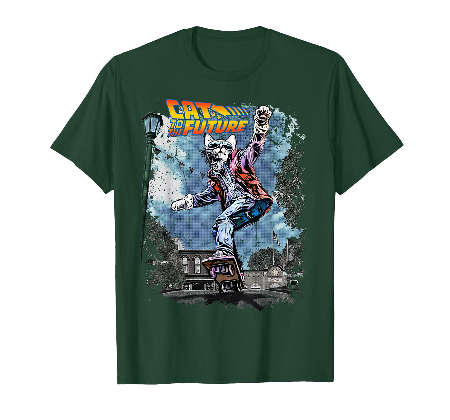 Vincent Hie Movie Parody Cat To The Future Pet Lovers X Back T-Shirt