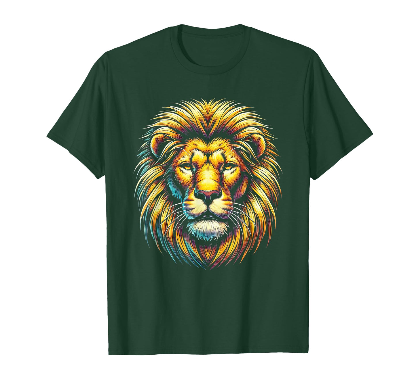 Gift for Lion Lovers Men Women Kids Calm Relaxed Lion Face T-Shirt