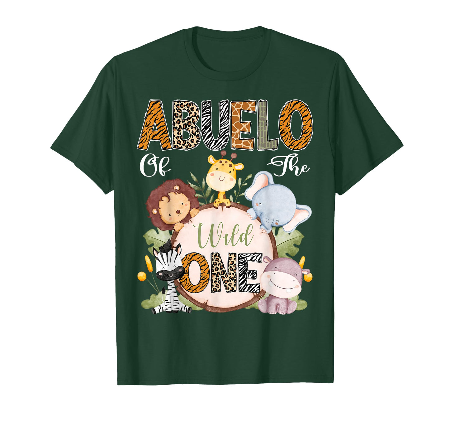 Abuelo Of The Wild One 1St Birthday Safari Woodland T-Shirt