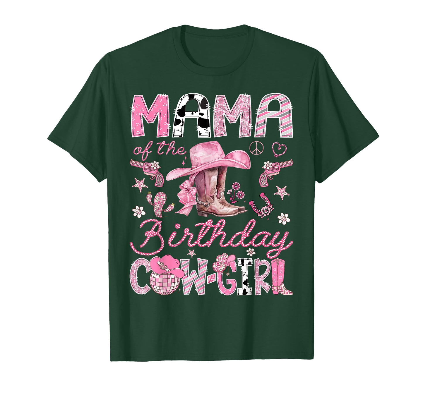 Mama Of The Birthday CowGirl Coquette Rodeo Mama T-Shirt