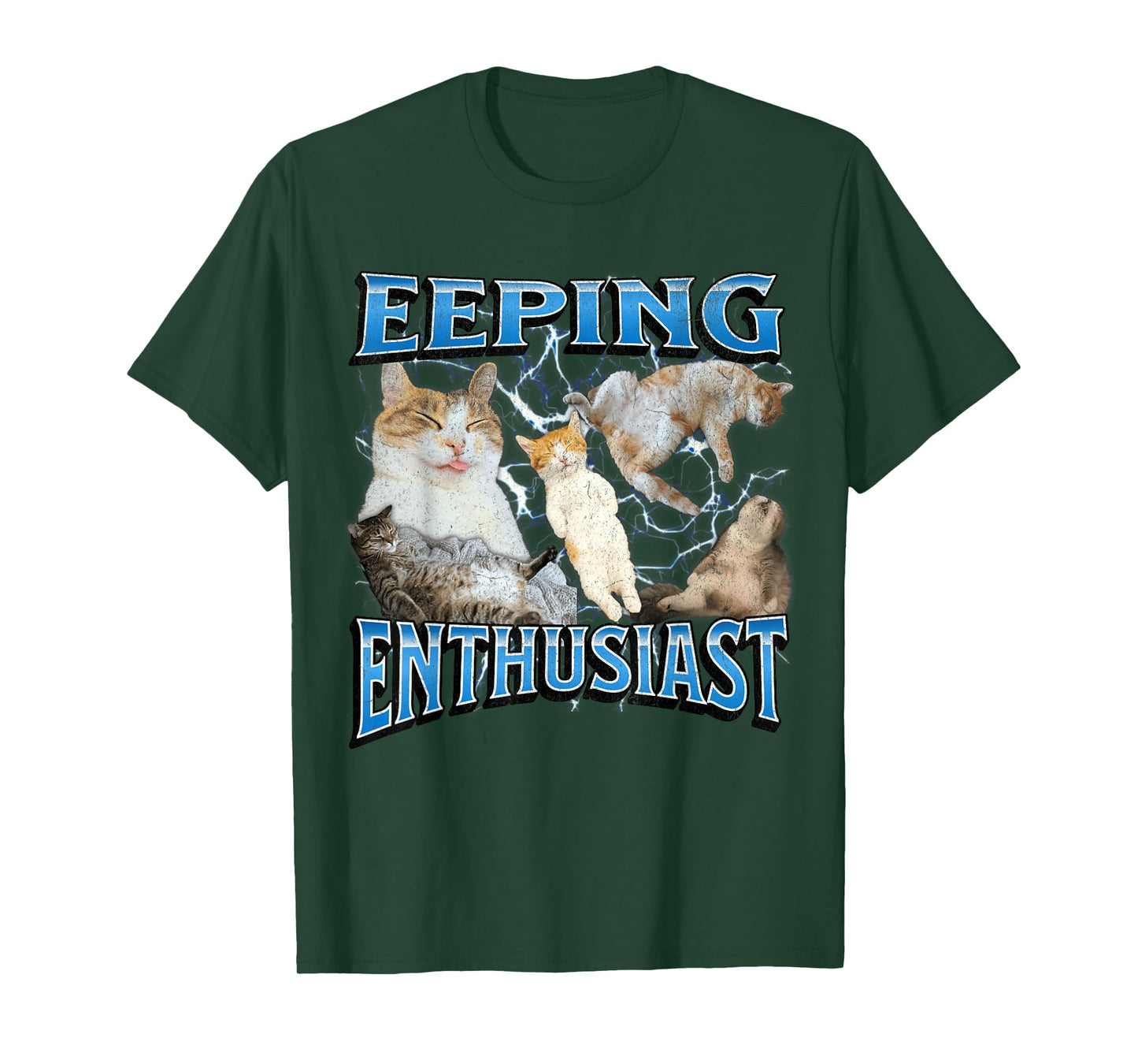 Eeping Enthusiast Funny Eepy Cat Meme Bootleg Graphic T-Shirt