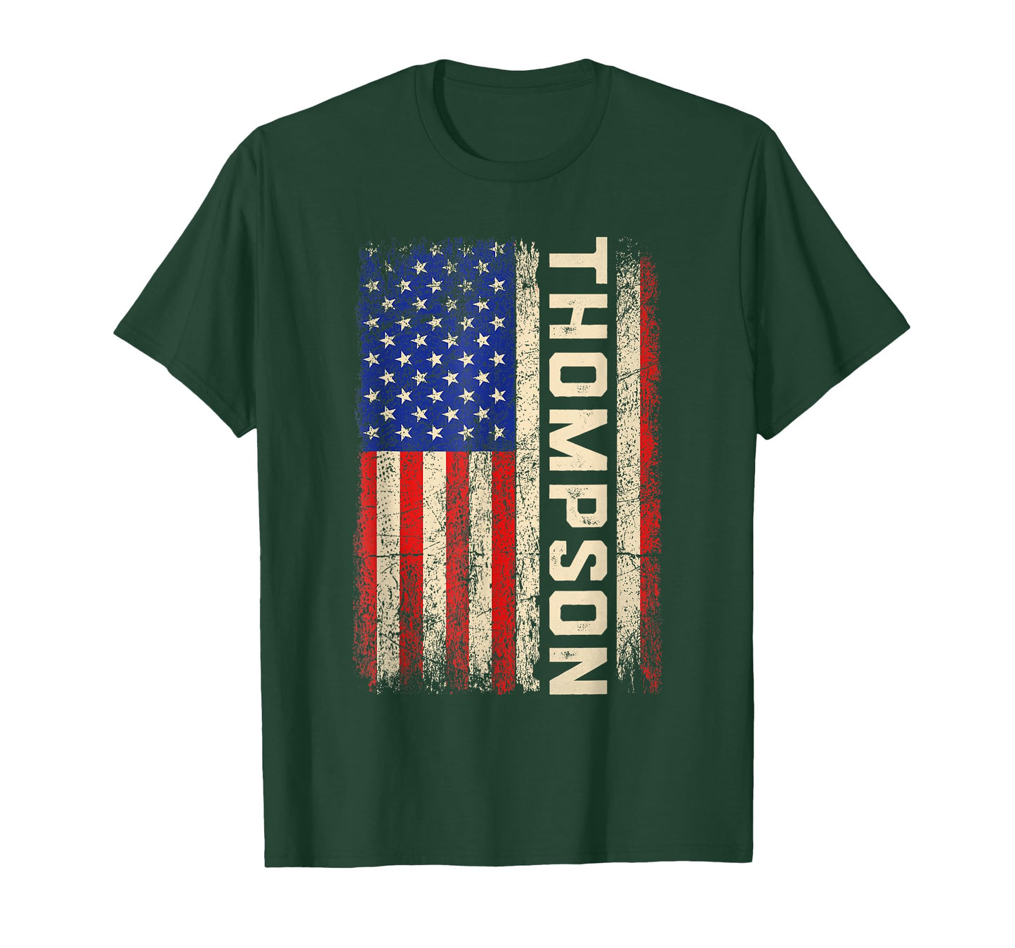 Thompson Last Name Shirt Thompson Name American Flag T-Shirt for Women Kids Men