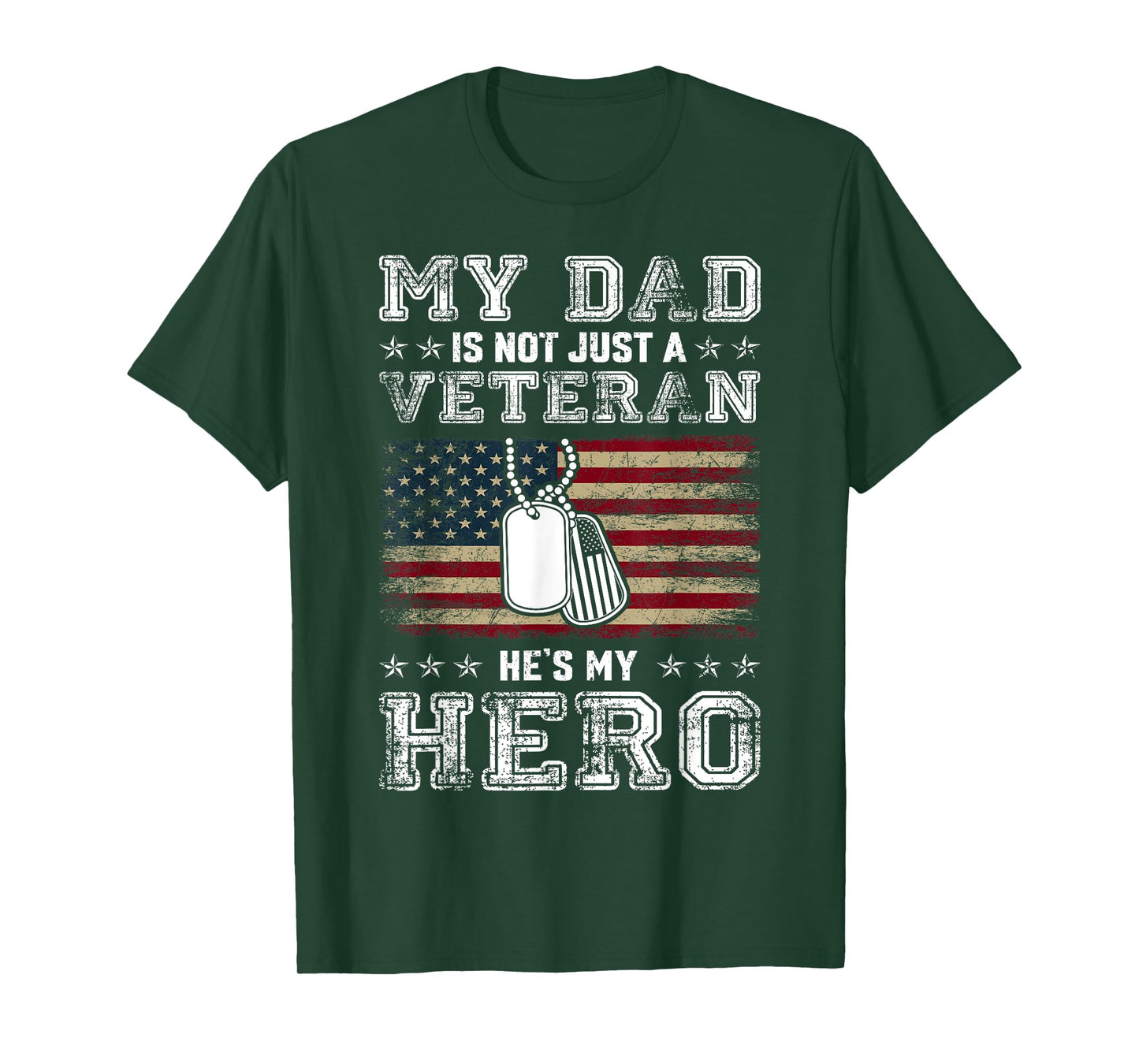 Military Family Veteran Support My Dad US Veteran My Hero T-Shirt