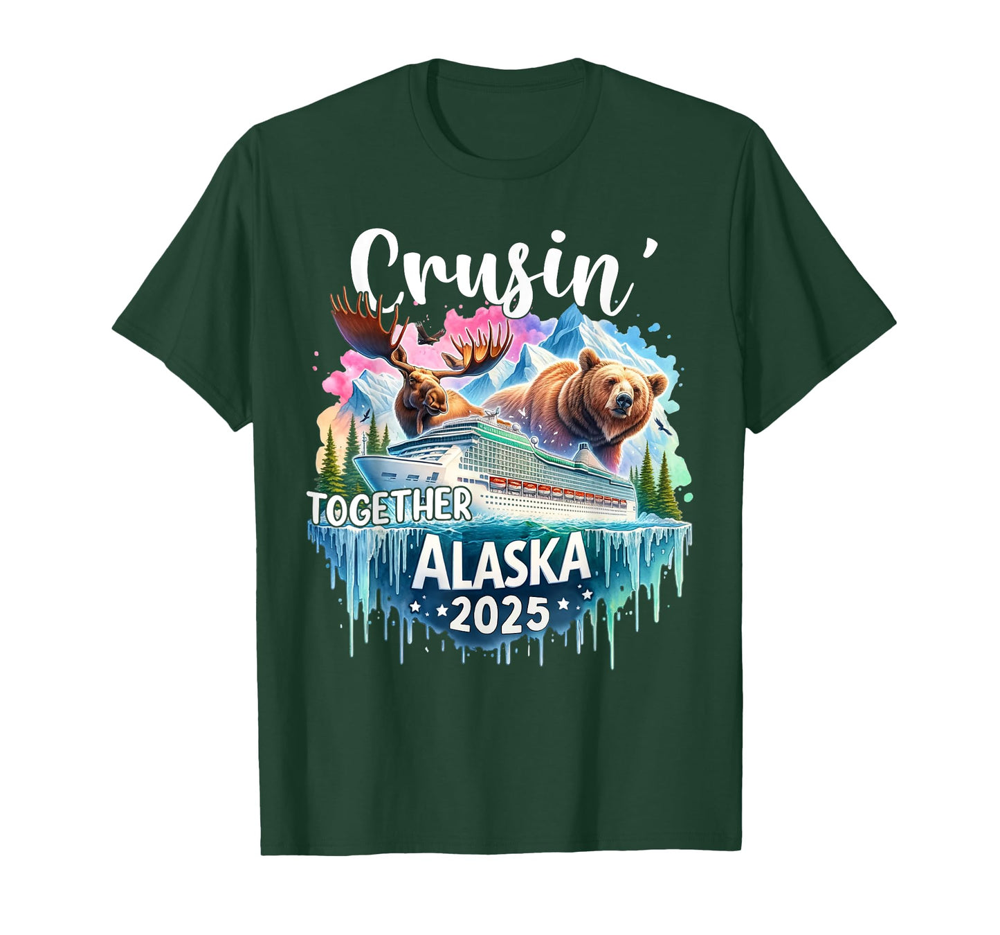 Cruisin Together Alaska 2025 Family Friend Alaska Cruise T-Shirt