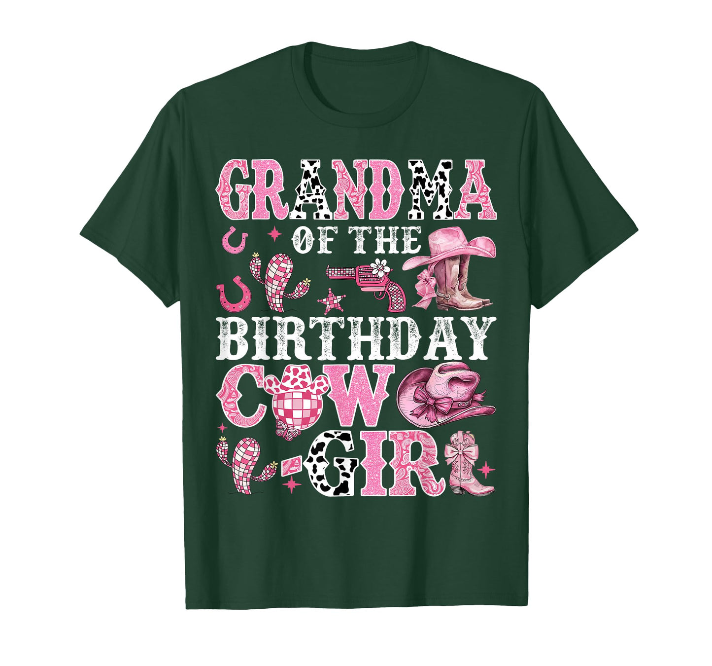 Grandma Of The Birthday Cow-Girl Rodeo Cow Girl Birthday T-Shirt