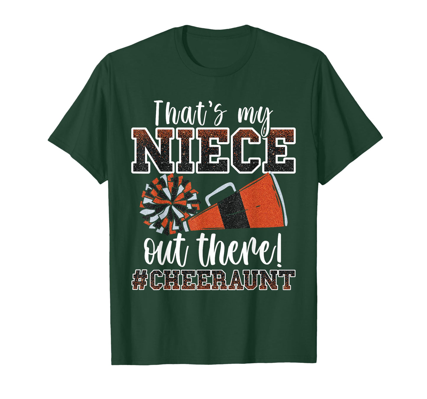 That's My Niece Out There Funny Loud Proud Cheer Aunt Orange T-Shirt