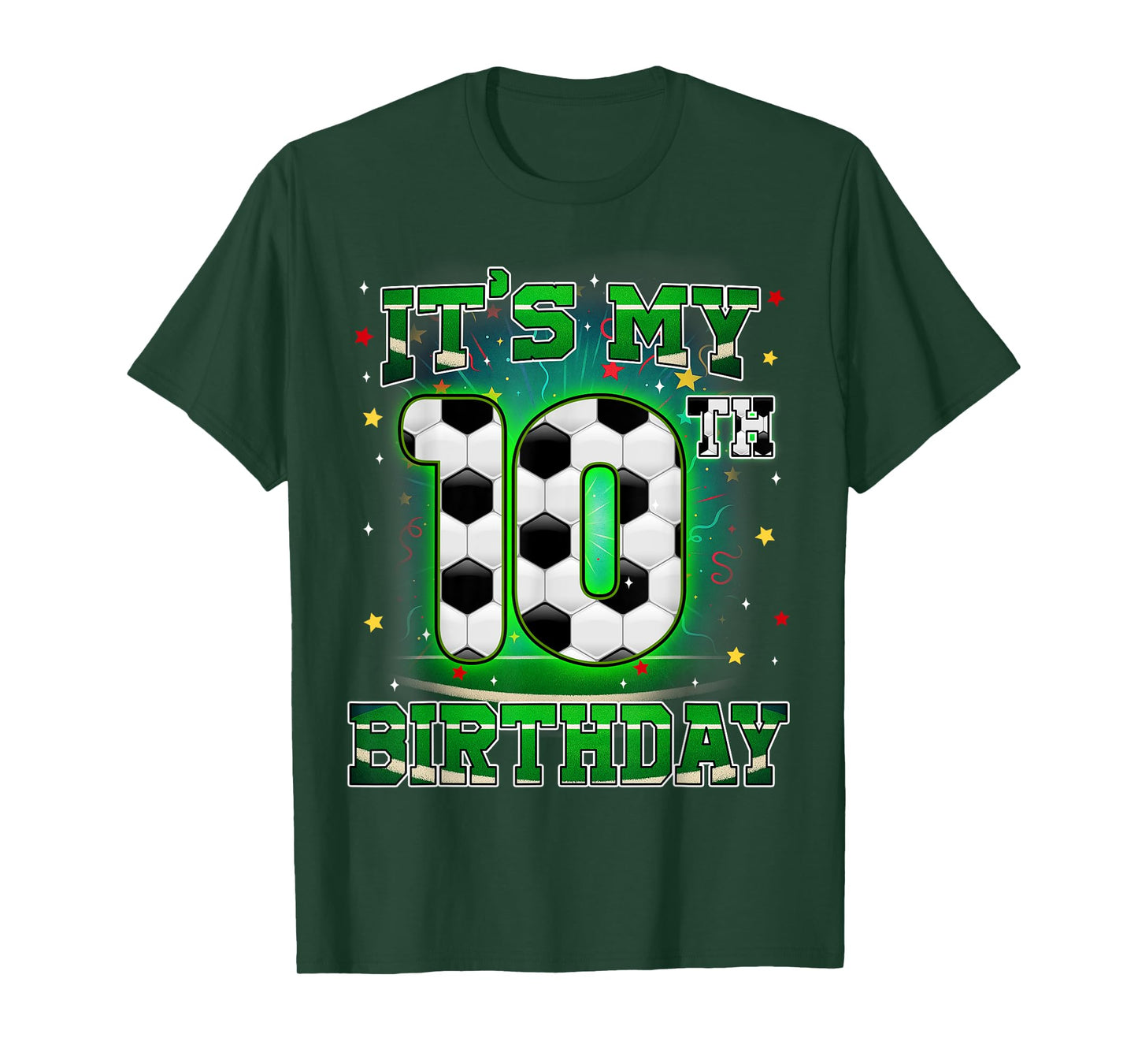 Its My 10th Birthday Boy Soccer 10 Years Old Party Matching T-Shirt
