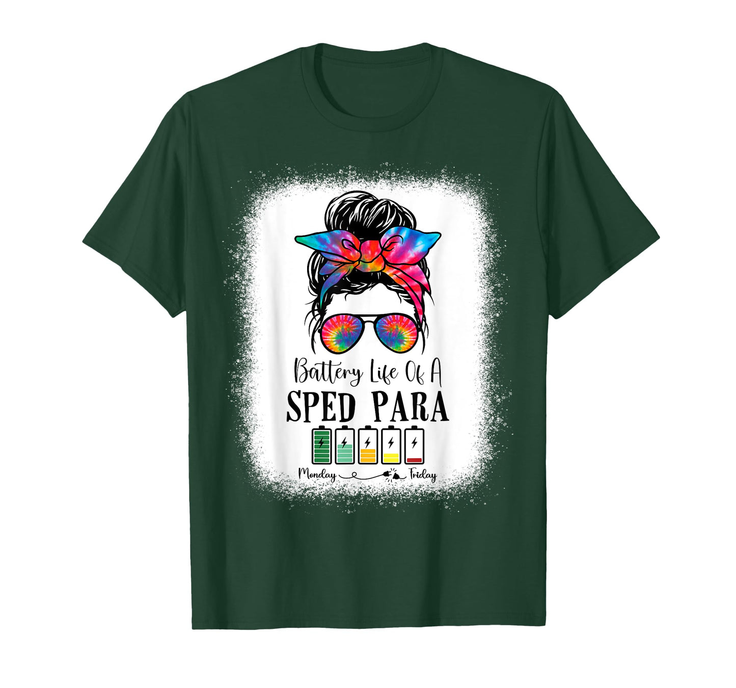 Battery Life Of A Sped Para Tie Dye Last Day Of School T-Shirt