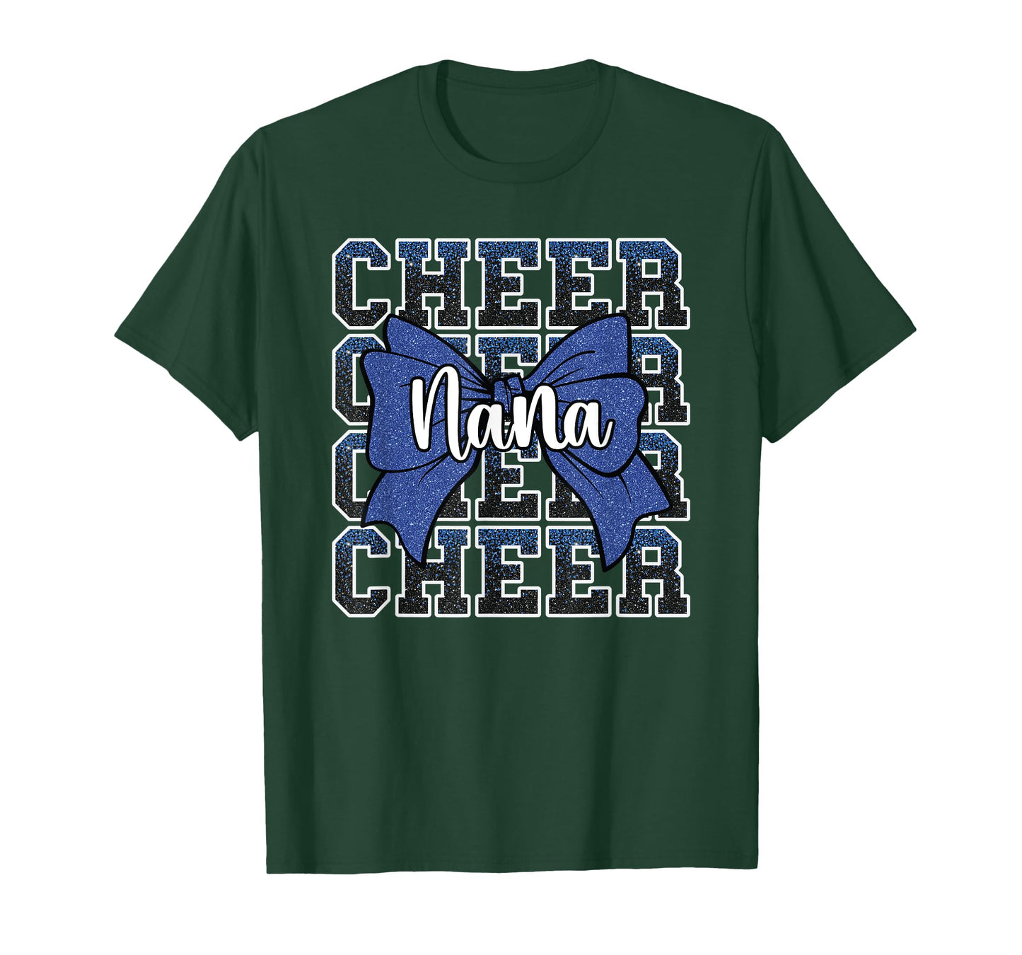 Cheer Nana My Favorite Cheerleader Calls Me Nana Gigi Blue T-Shirt