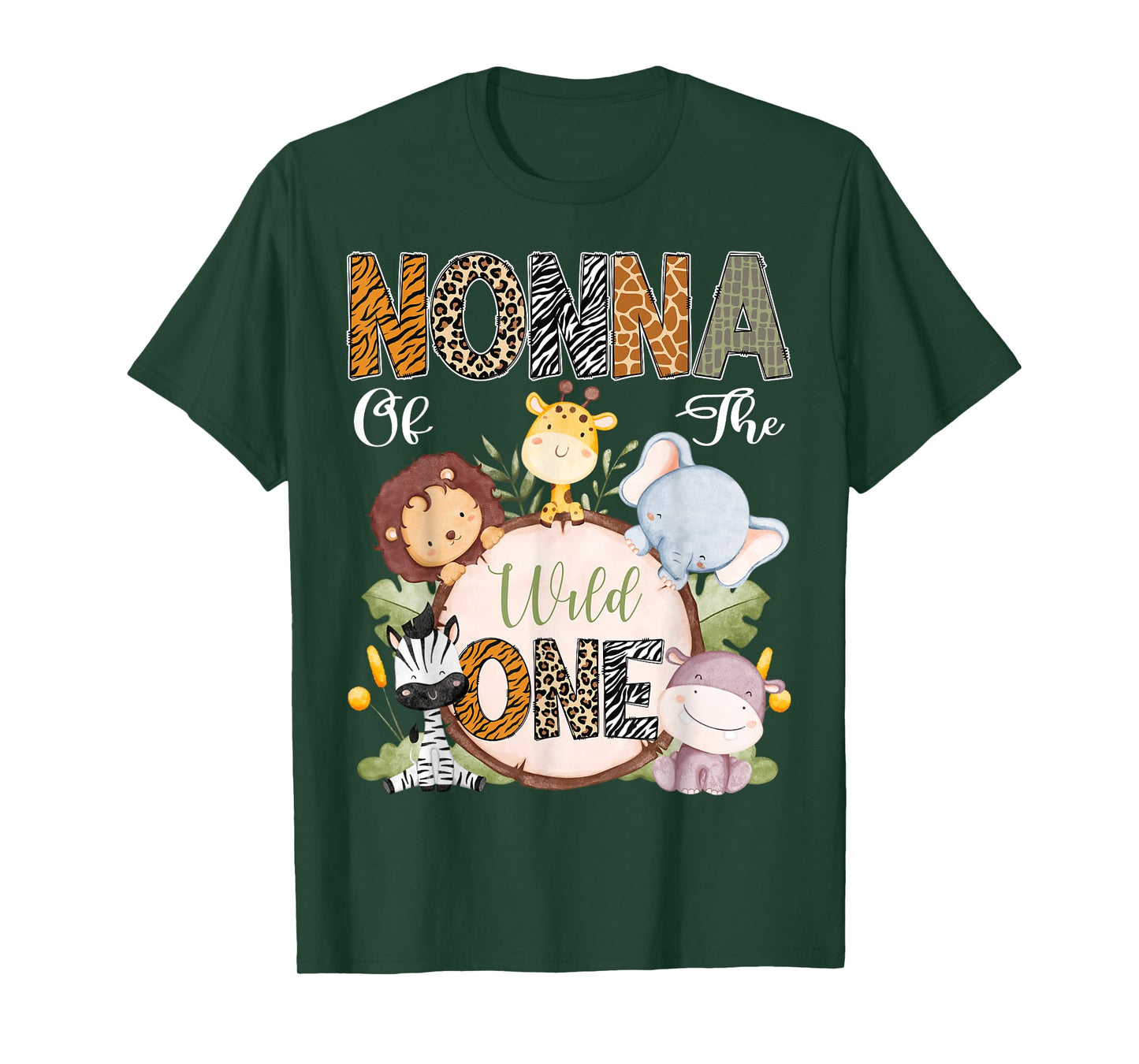 Nonna Of The Wild One 1St Birthday Safari Woodland T-Shirt