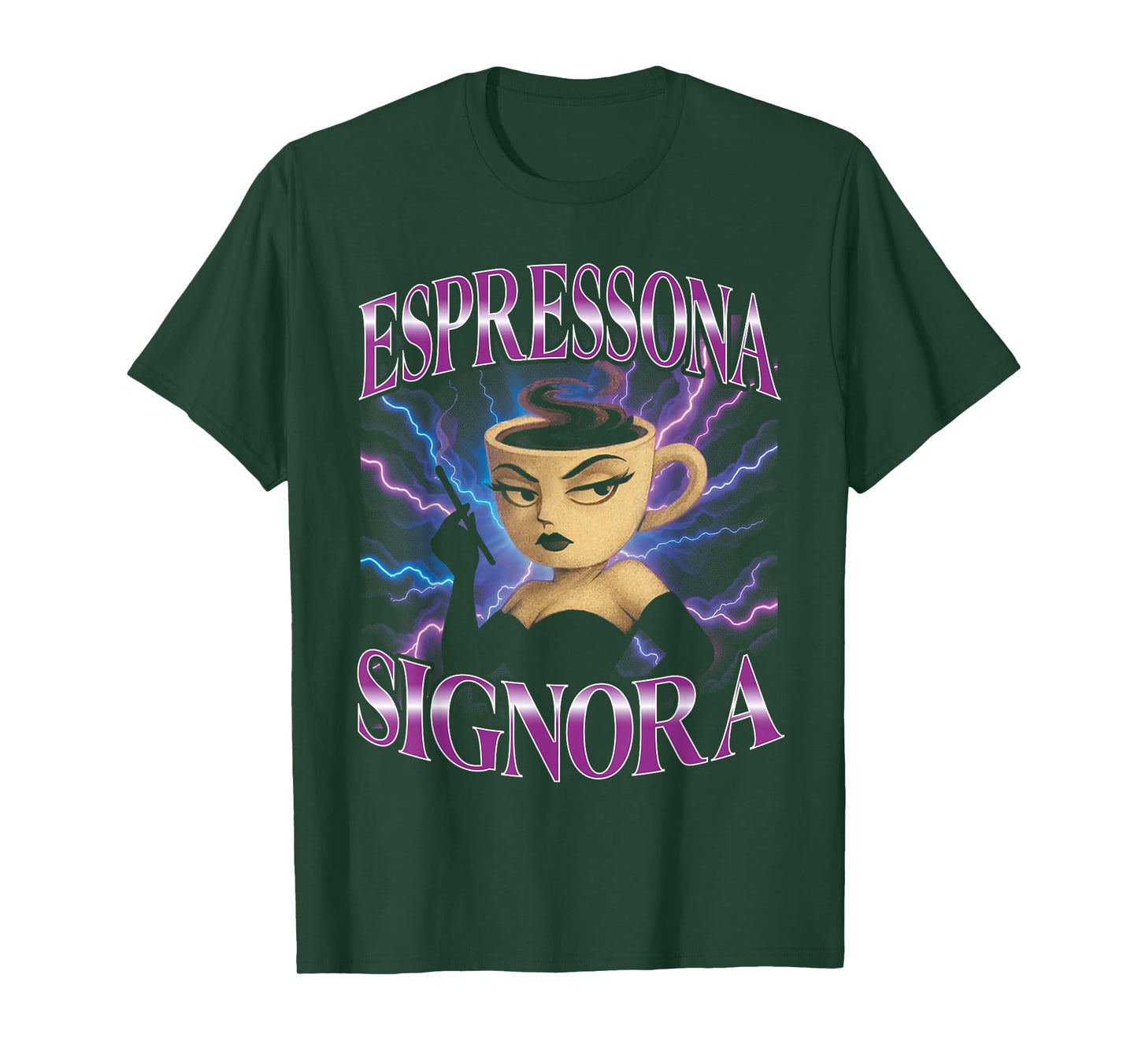 Surreal Italian Brainrot Meme Espressona Signora Funny T-Shirt