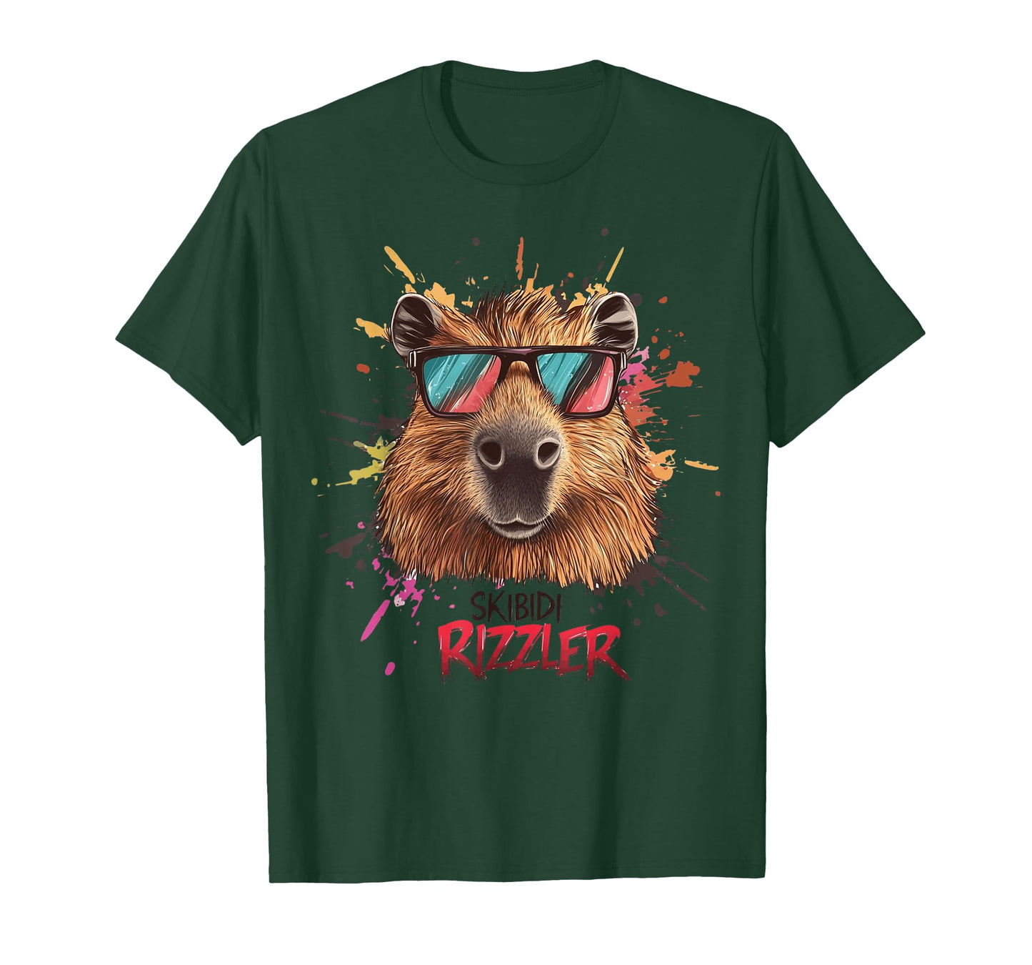 Funny Skibidi Toilet Rizzler Capybara Rizz Meme T-Shirt