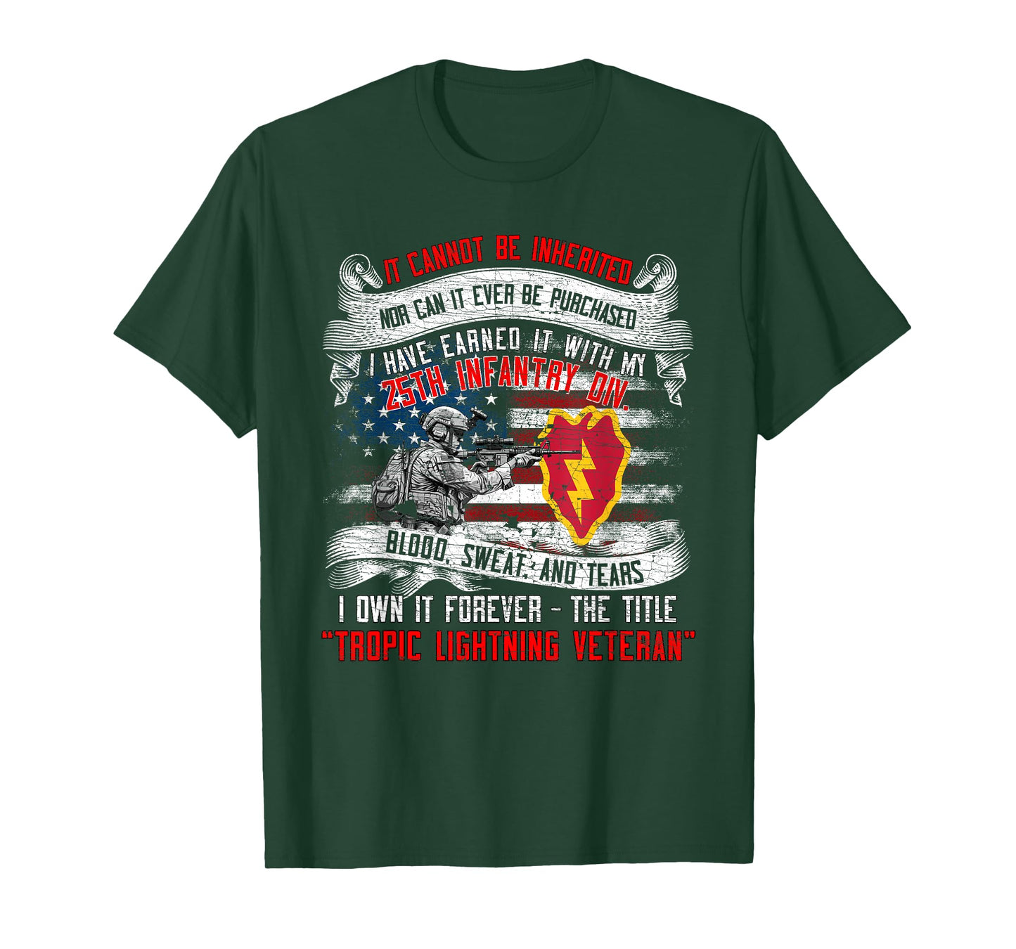 25th Infantry Division 25 ID Tropic Lightning Division T-Shirt