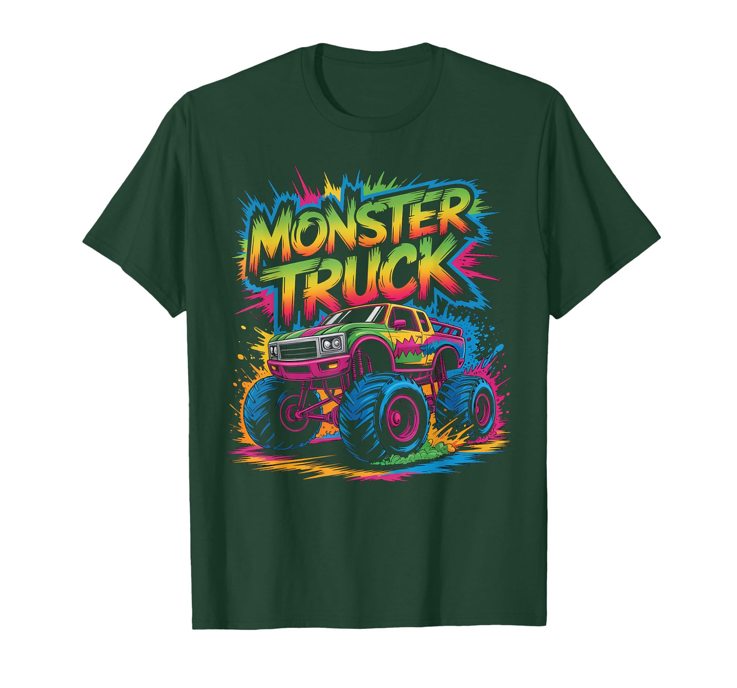 Monster Truck for Toddlers, Kids Monster Truck Retro Vintage T-Shirt