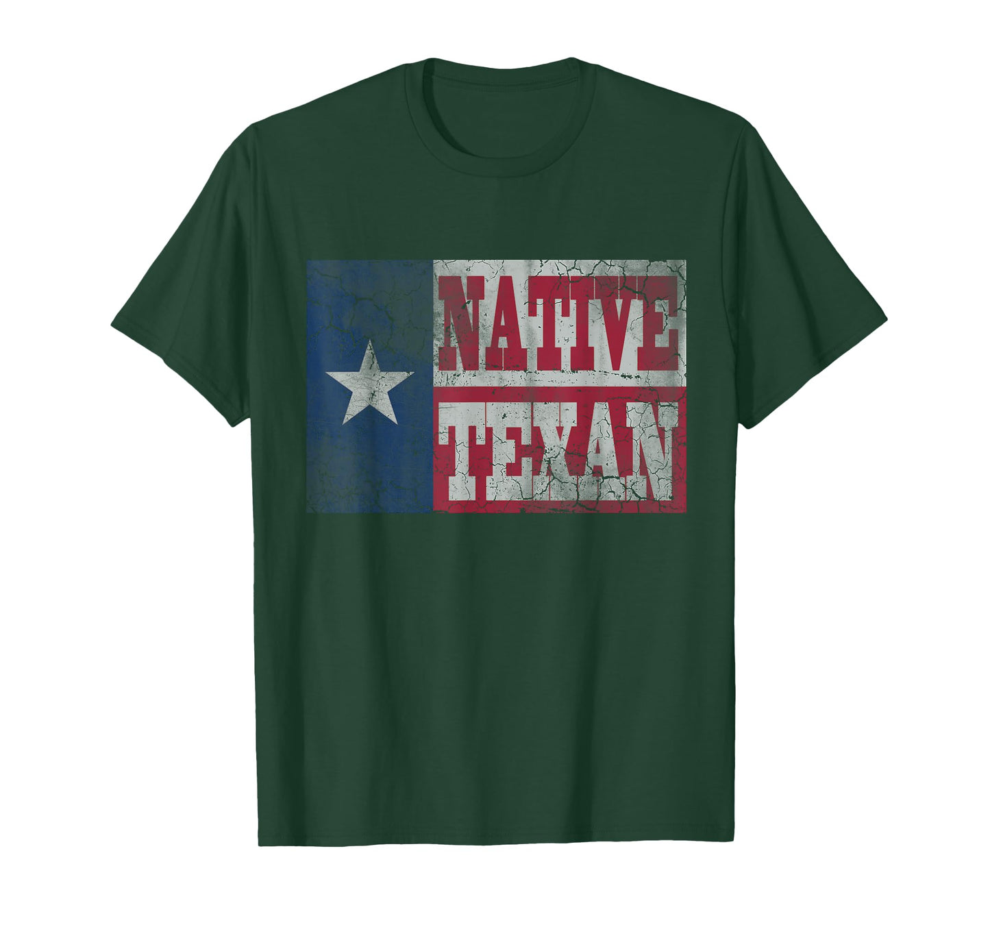 Native Texan Texas Flag Family Home Love Vintage Distressed T-Shirt