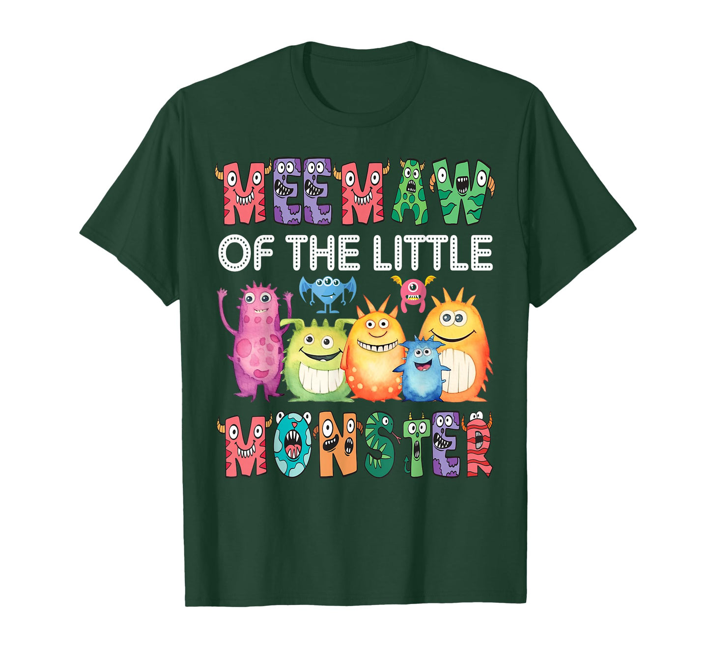 Meemaw Of The Little Monster Kids 1St Birthday Party T-Shirt
