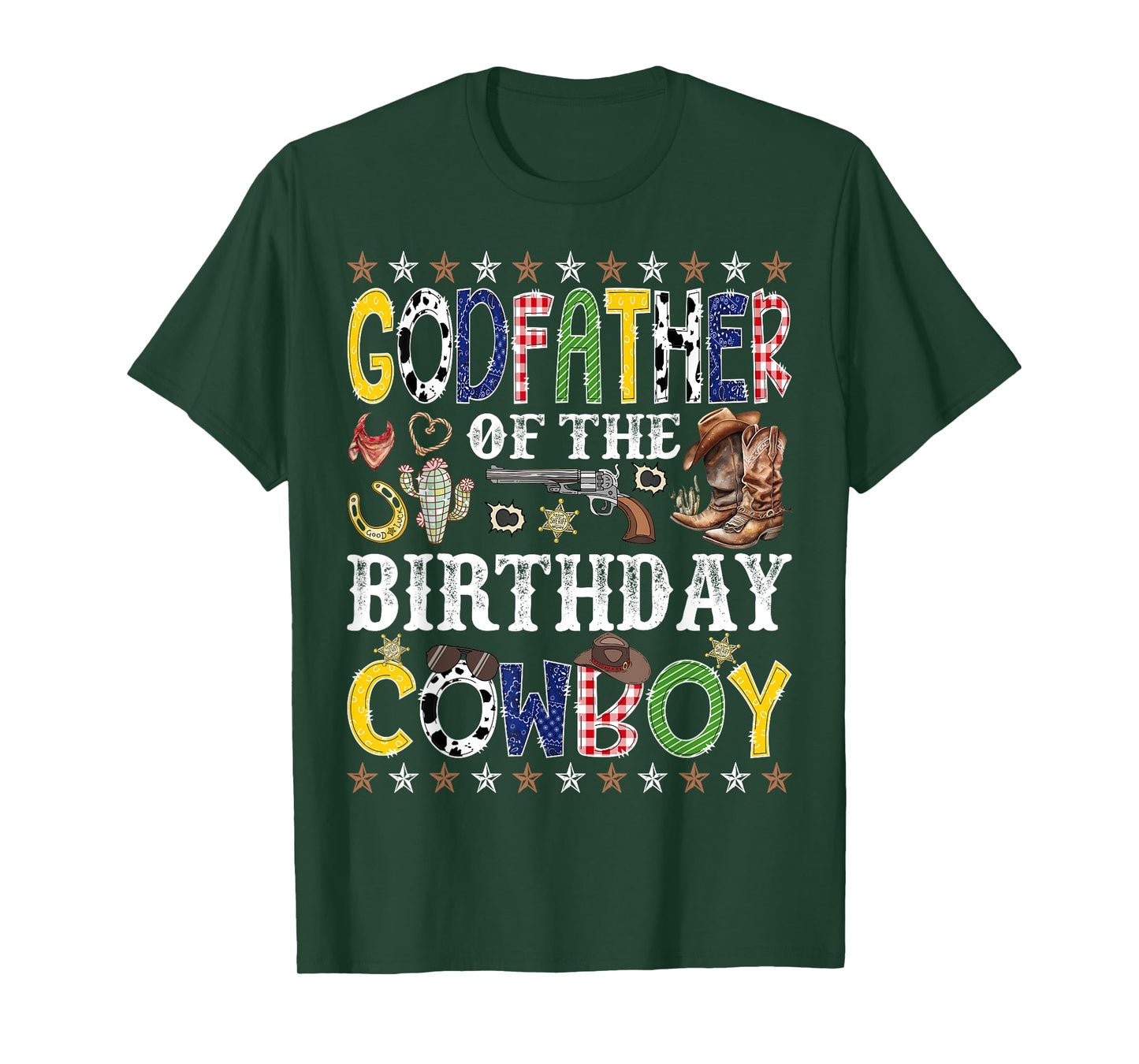 GodFather Of The Birthday Cowboy Western Rodeo GodFather T-Shirt