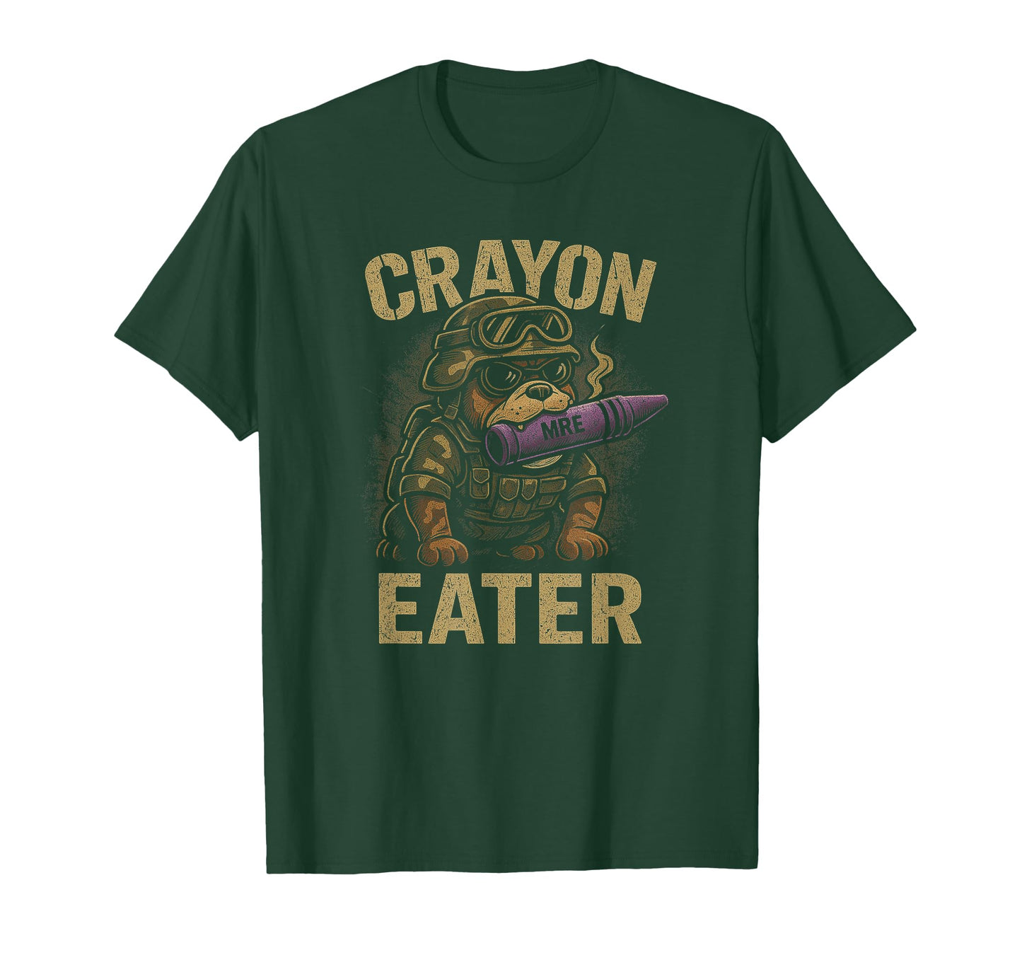 Boys CRAYON EATER Proud Family Military Corps Meme Outfit T-Shirt