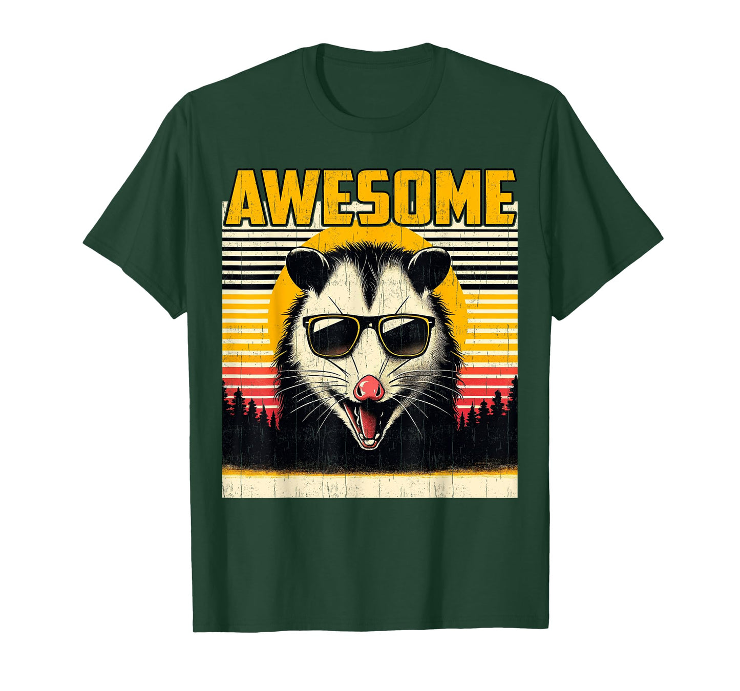 Men Possum Opossum Funny Trash Animal Vintage Lover Awesome T-Shirt