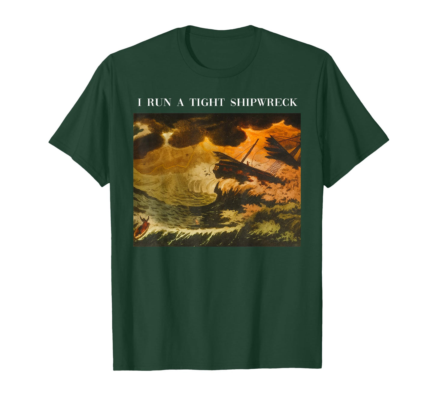 Vintage I Run A Tight Shipwreck Funny Sarcastic Quote T-Shirt