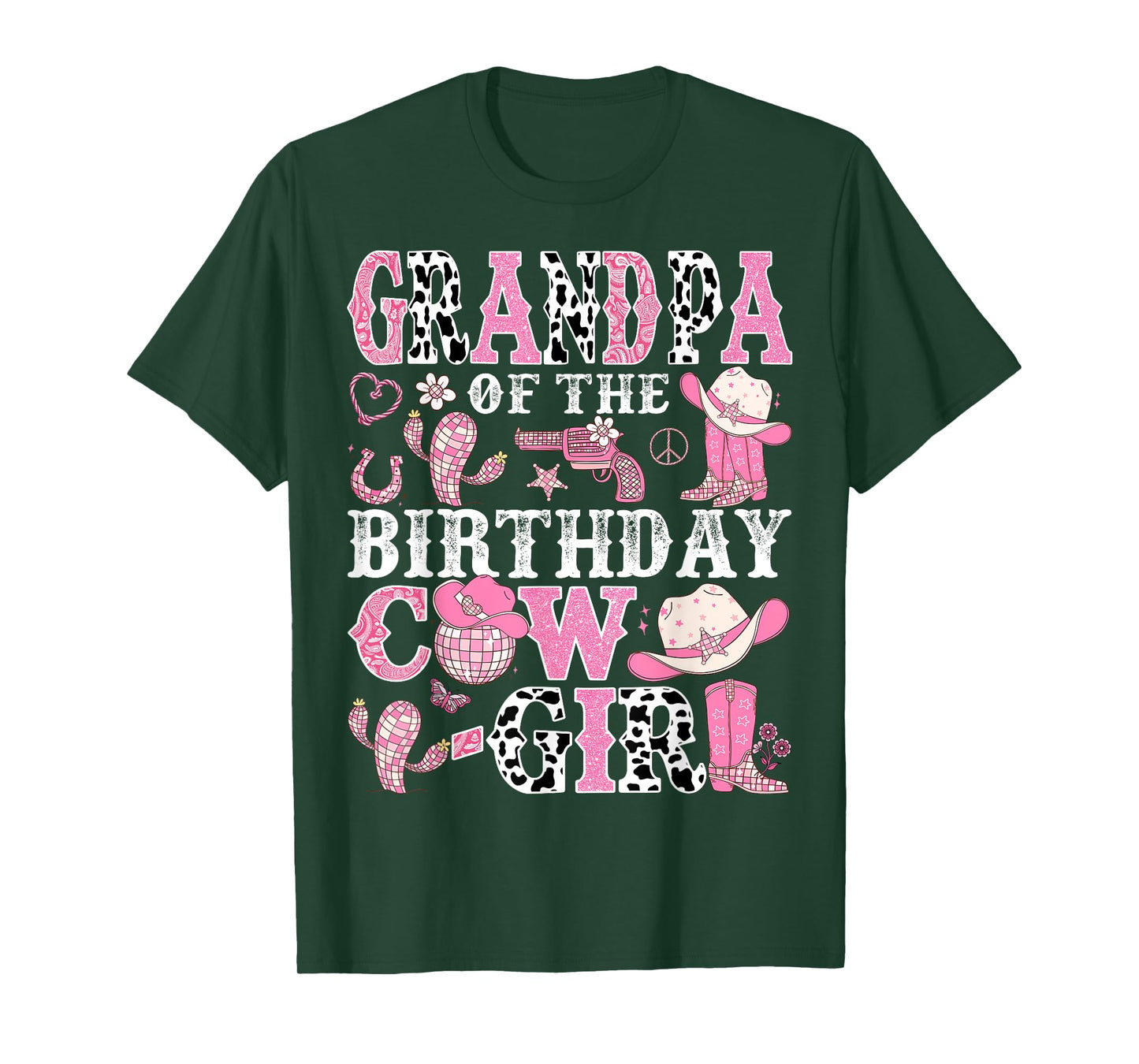 Grandpa Of The Birthday Cow-Girl Rodeo CowGirl Birthday T-Shirt