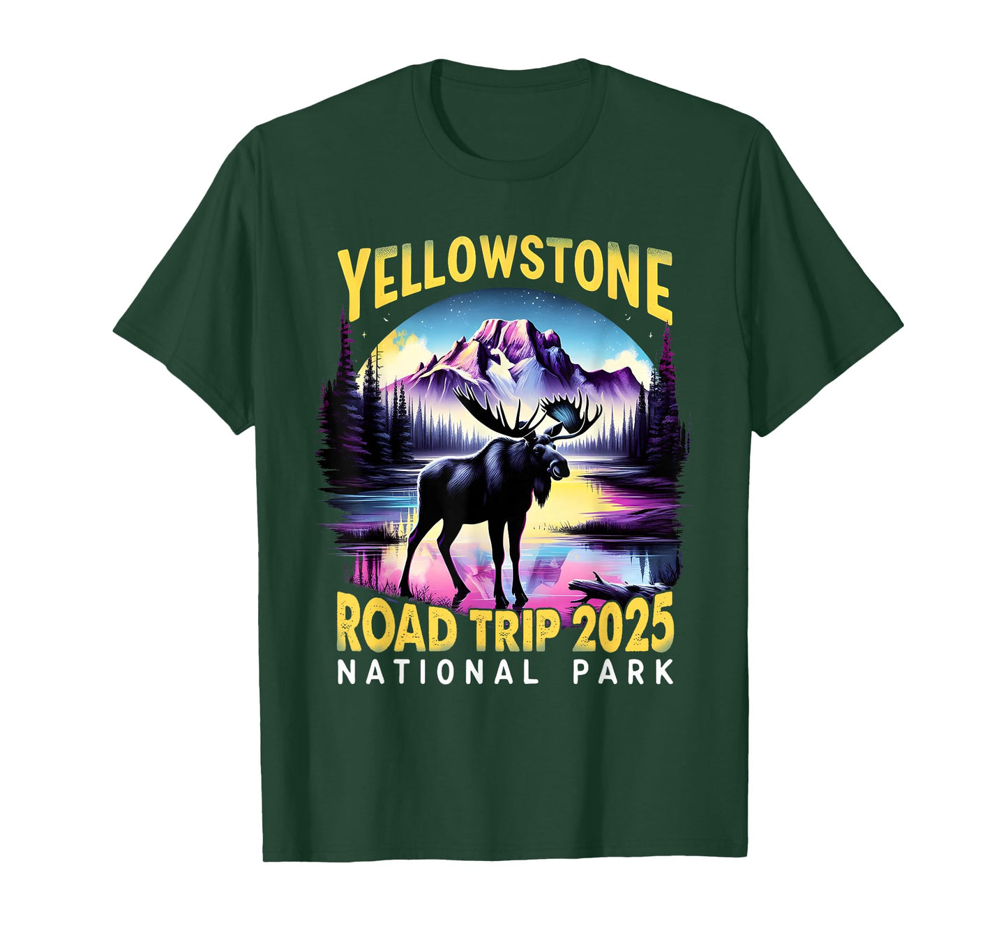 Nature Adventure Souvenir Yellowstone Road Trip 2025 Design T-Shirt
