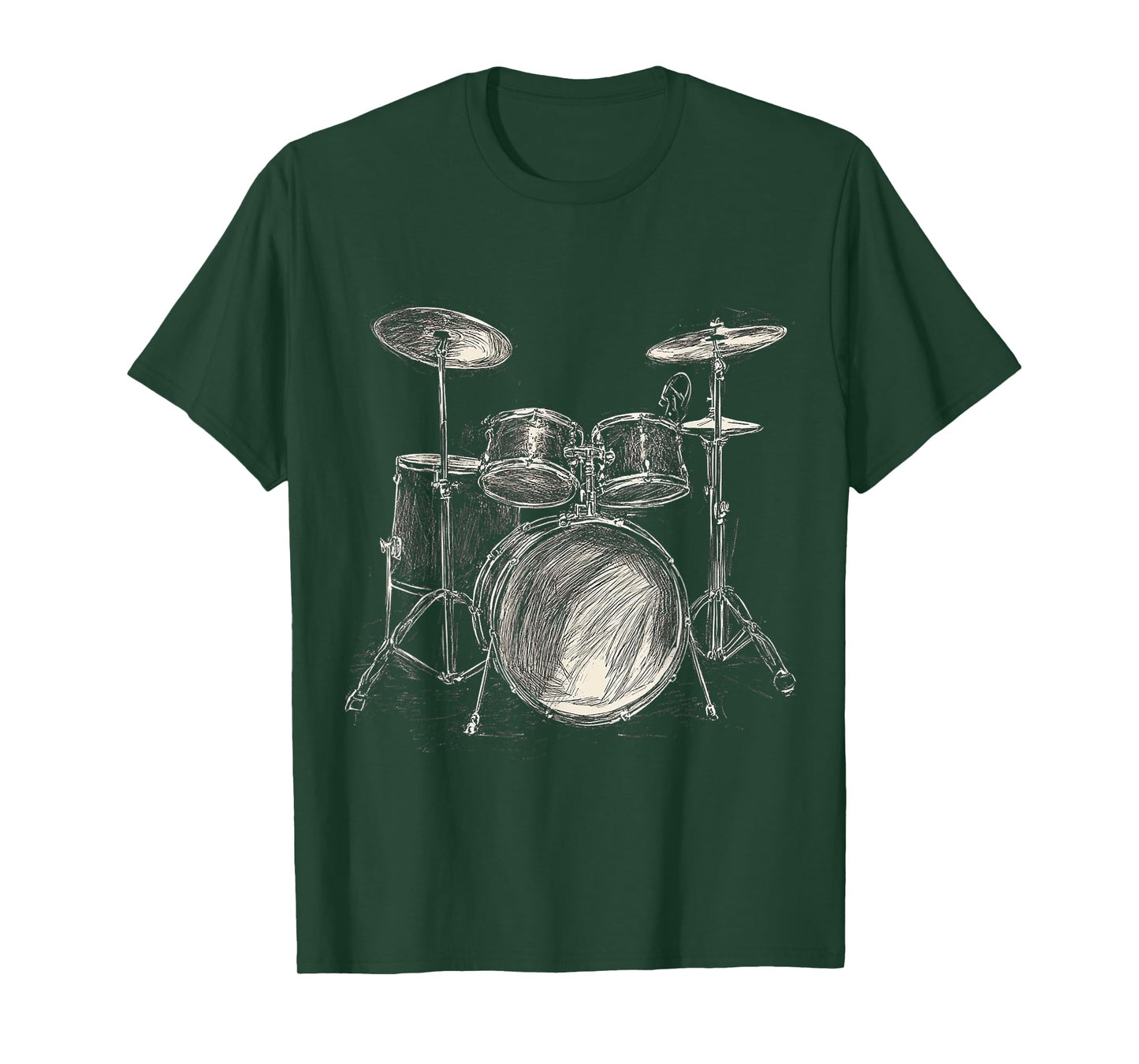 Drumset Music Instrument Motif Illustration Drumset T-Shirt