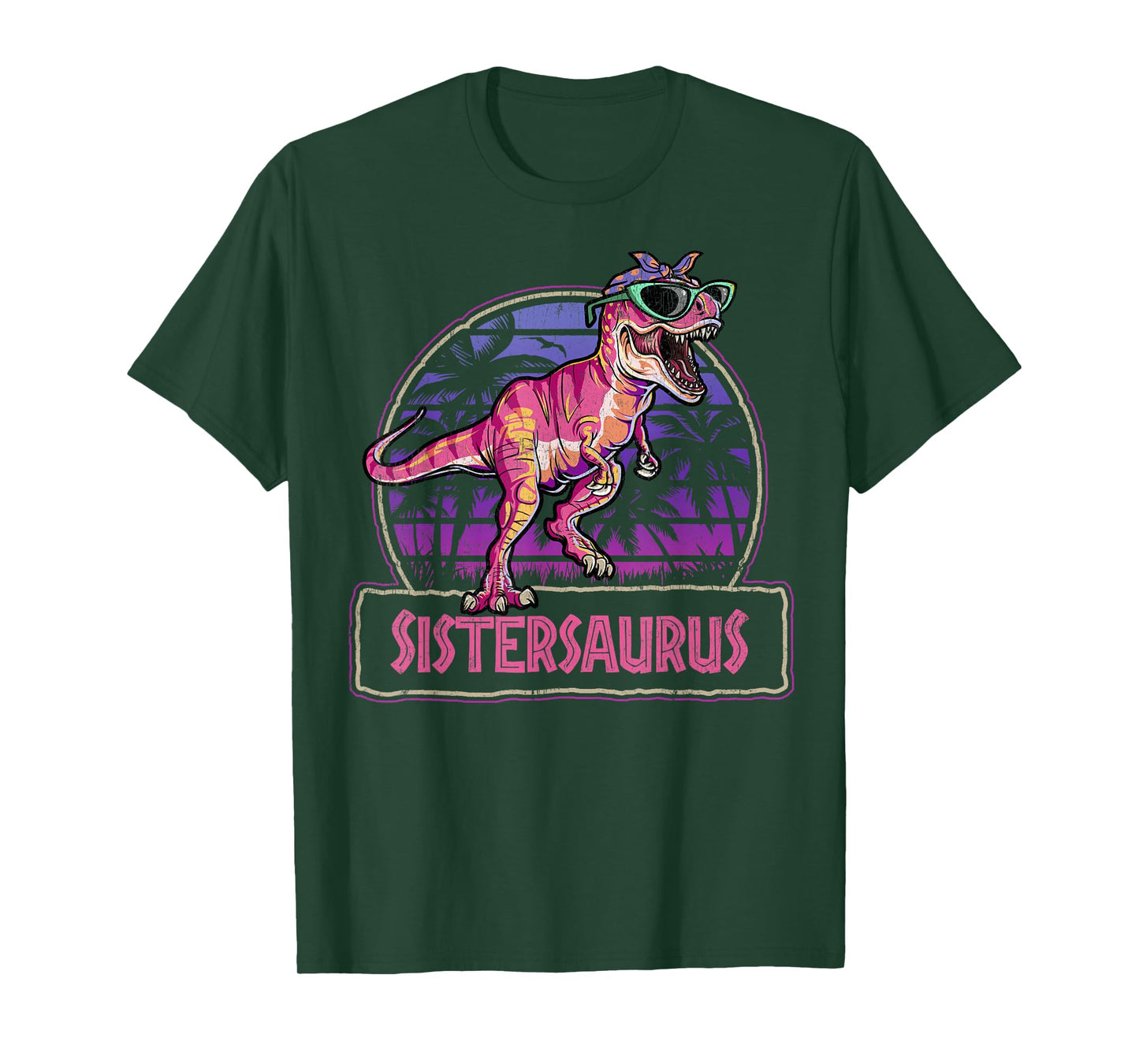 Sistersaurus T Rex Dinosaur Sister Saurus Family Matching T-Shirt