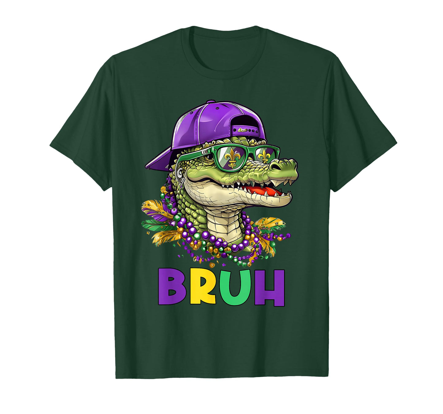 Mardigator Alligator Bruh Mardi Gras Costume Teens Boys Kids T-Shirt