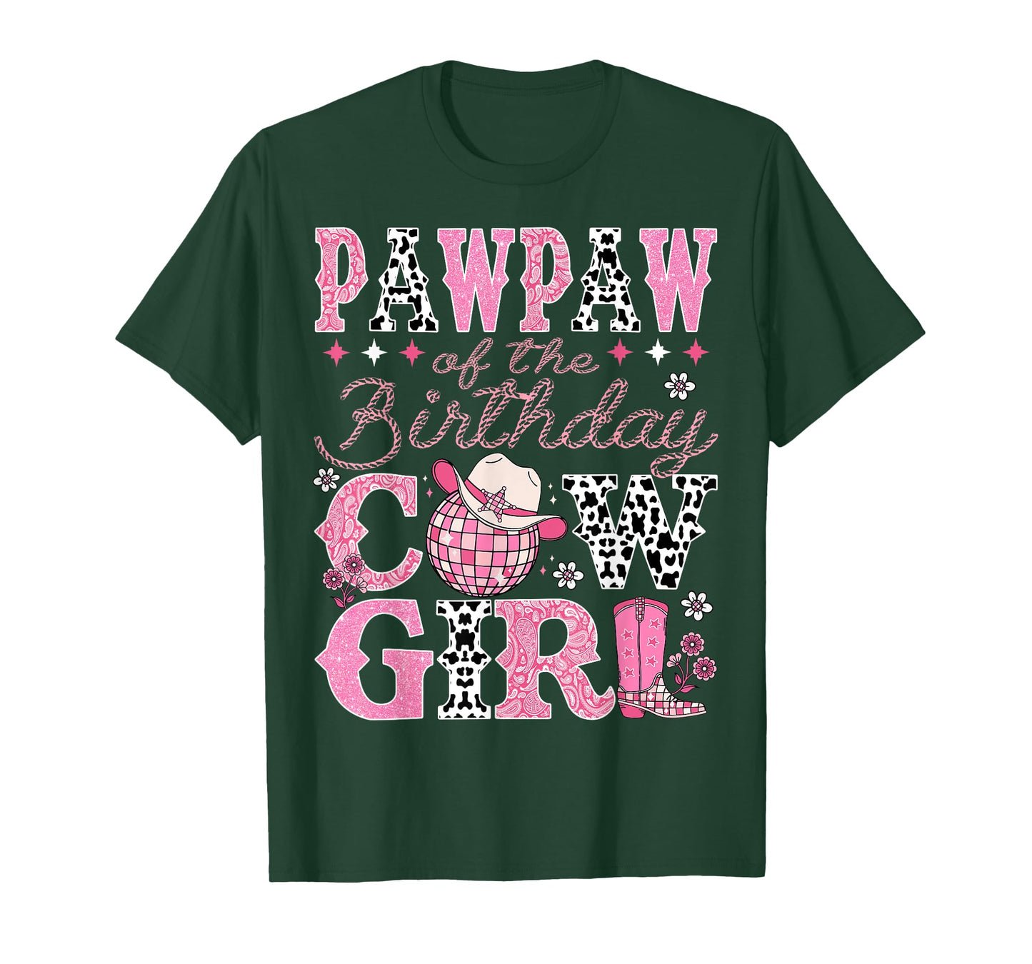 Pawpaw Of The Birthday CowGirl Rodeo Pawpaw Bday Party T-Shirt