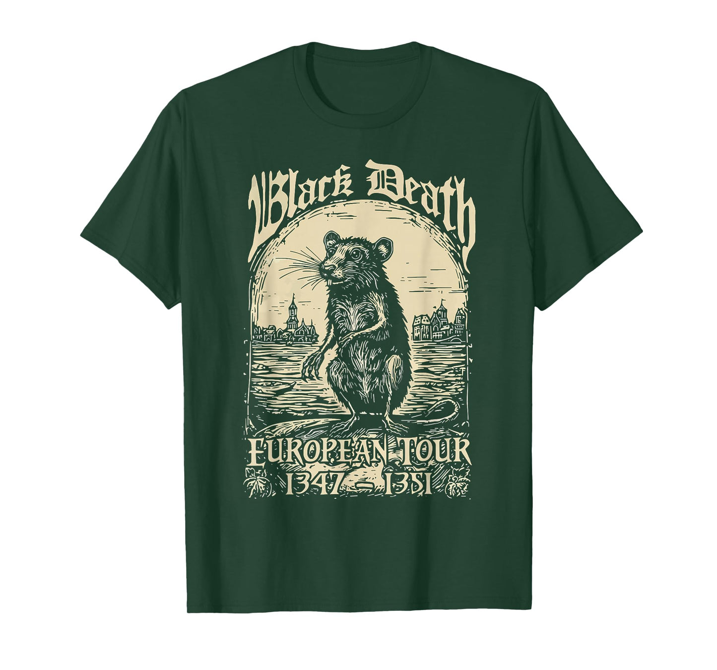 Mouse Black Death European Tour 1347 1351 T-Shirt