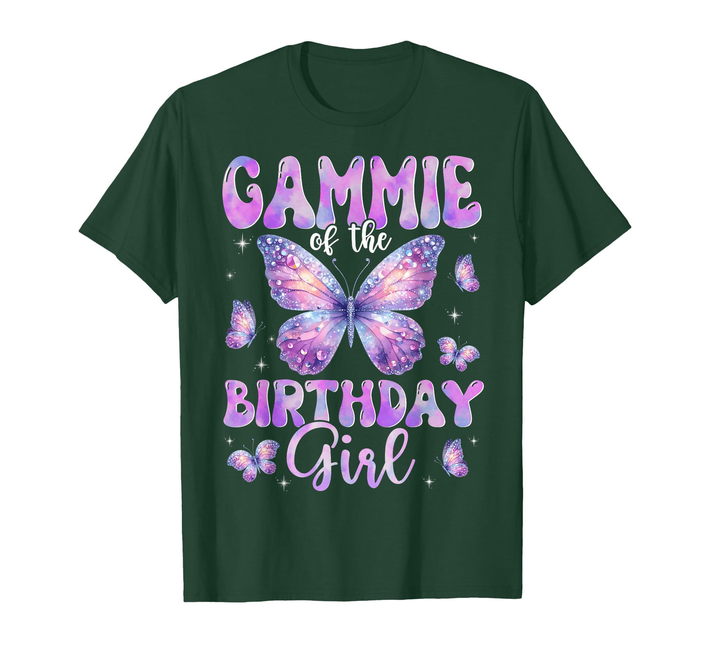 Gammie Of The Birthday Girl Butterfly Family Matching T-Shirt