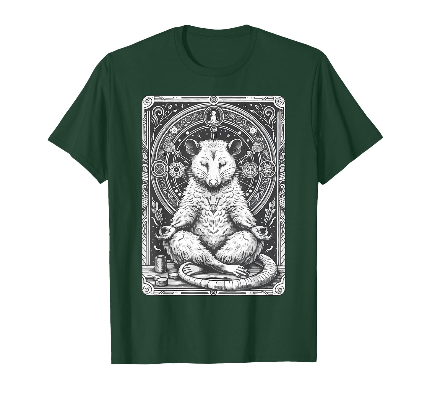 Meditating Opossum Tarot Card Possum Spiritual Meditation T-Shirt